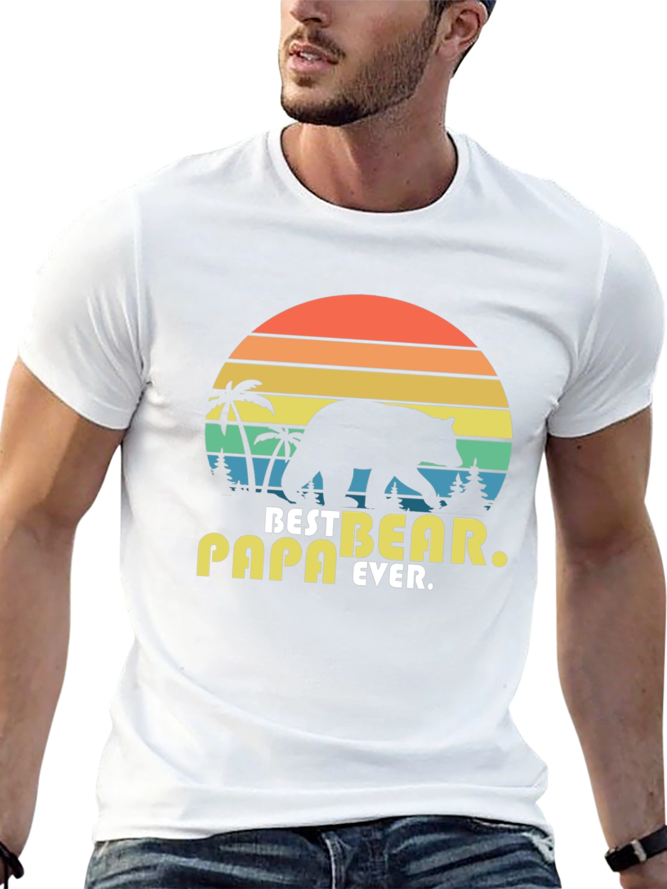 Best Papa Bear Ever Graphic T-Shirt