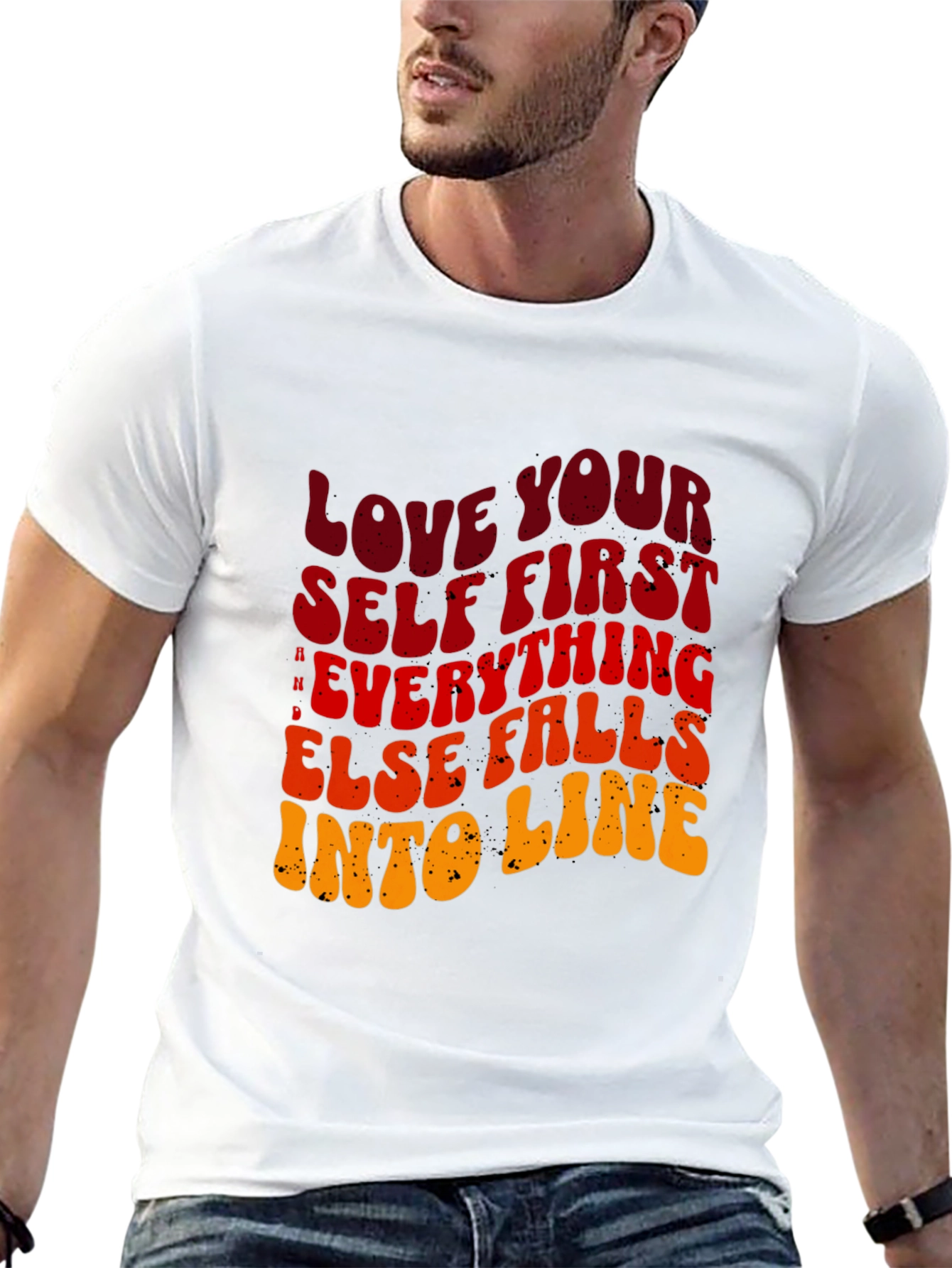 Love Yourself First Graphic Tee - Black