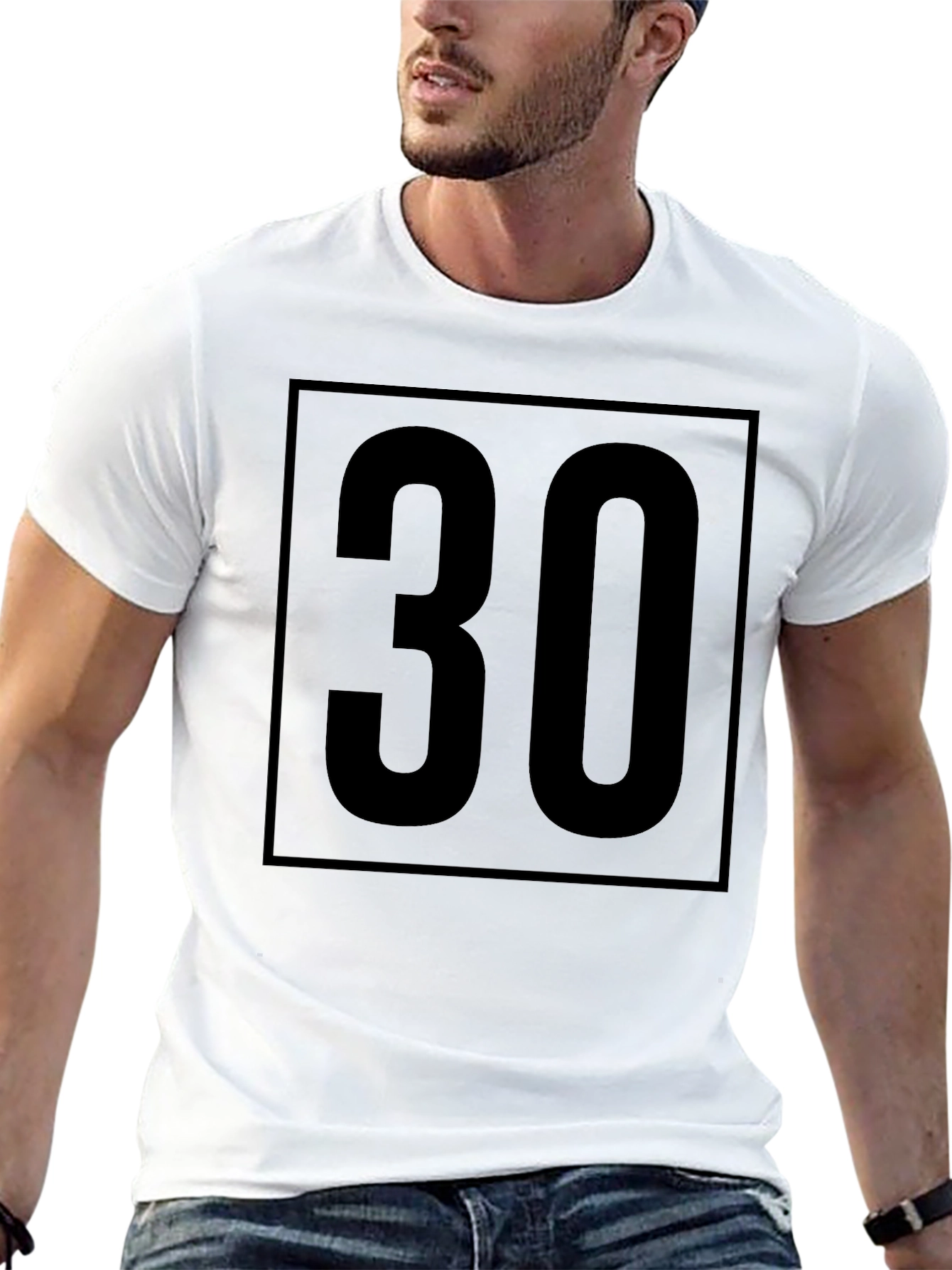Bold 30 Graphic Tee - Modern Birthday Shirt
