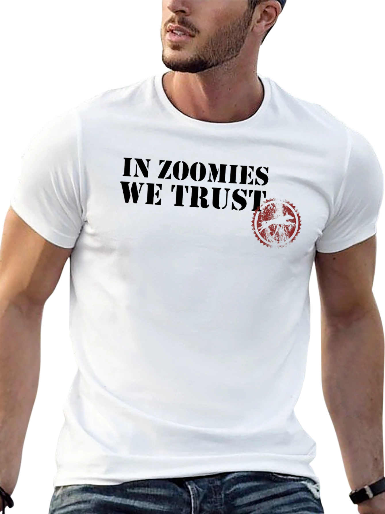 In Zoomies We Trust Black Graphic Tee