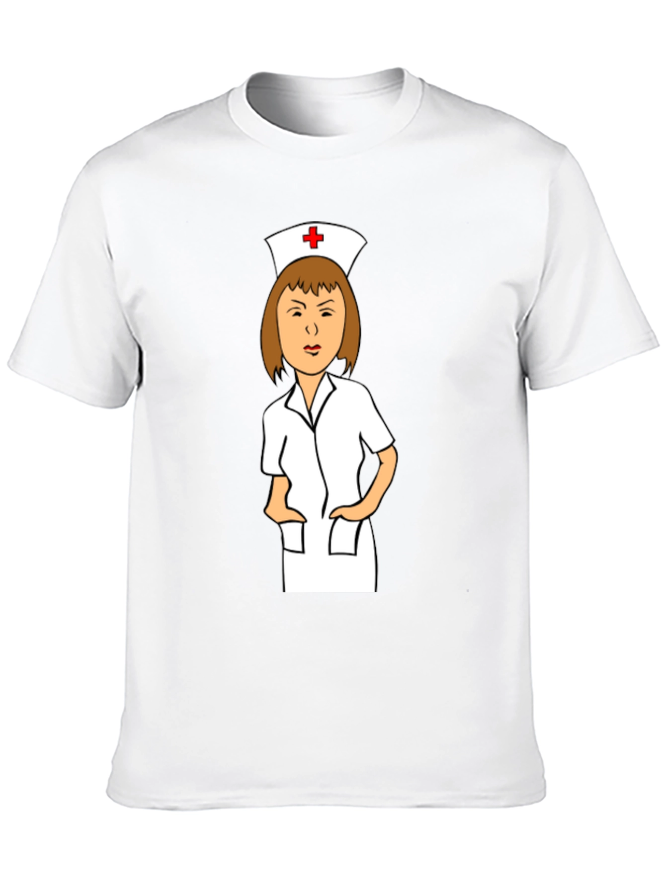 Cartoon Nurse Graphic T-Shirt