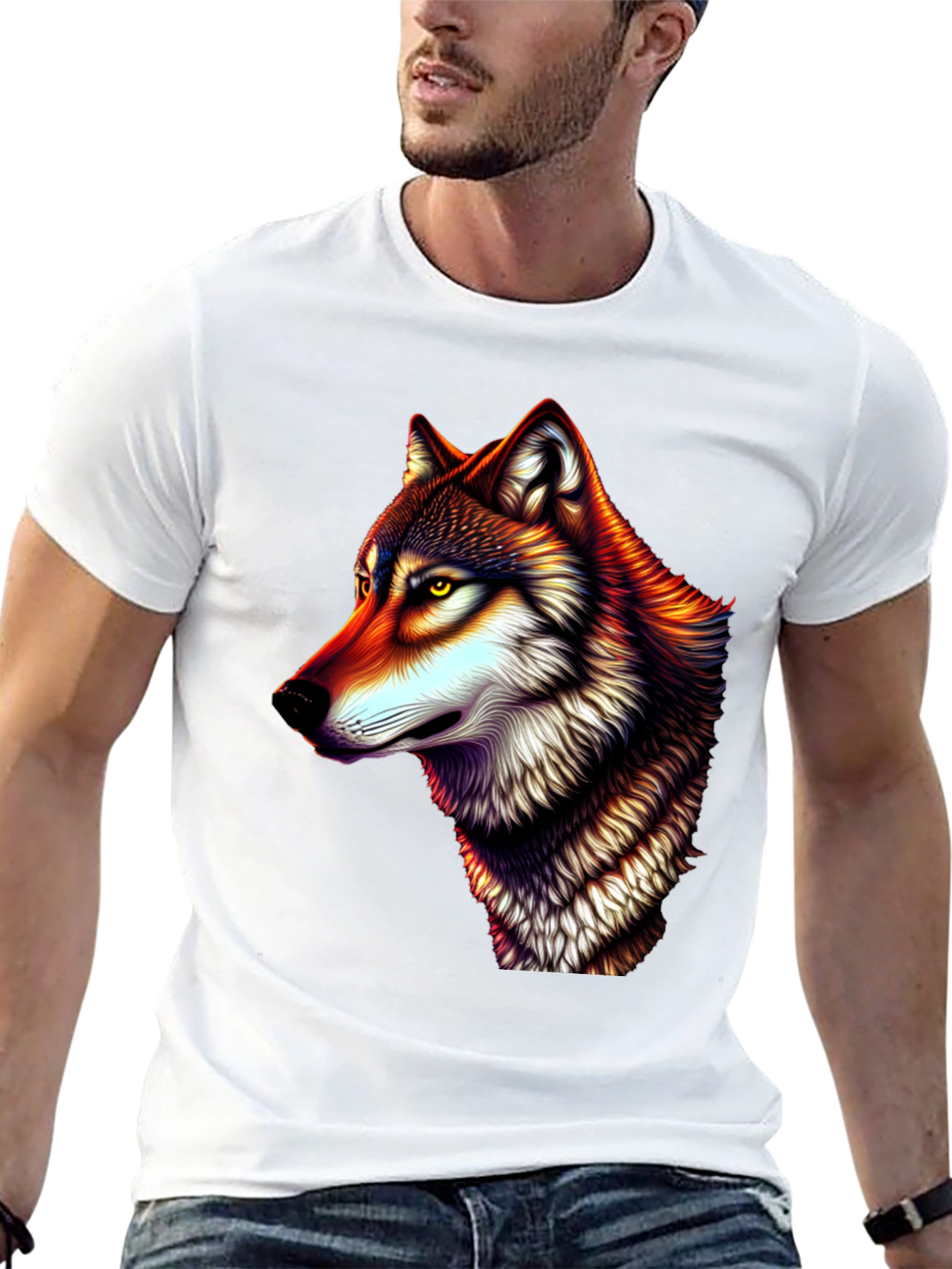 Wolf Graphic Tee - Mens Black T-Shirt