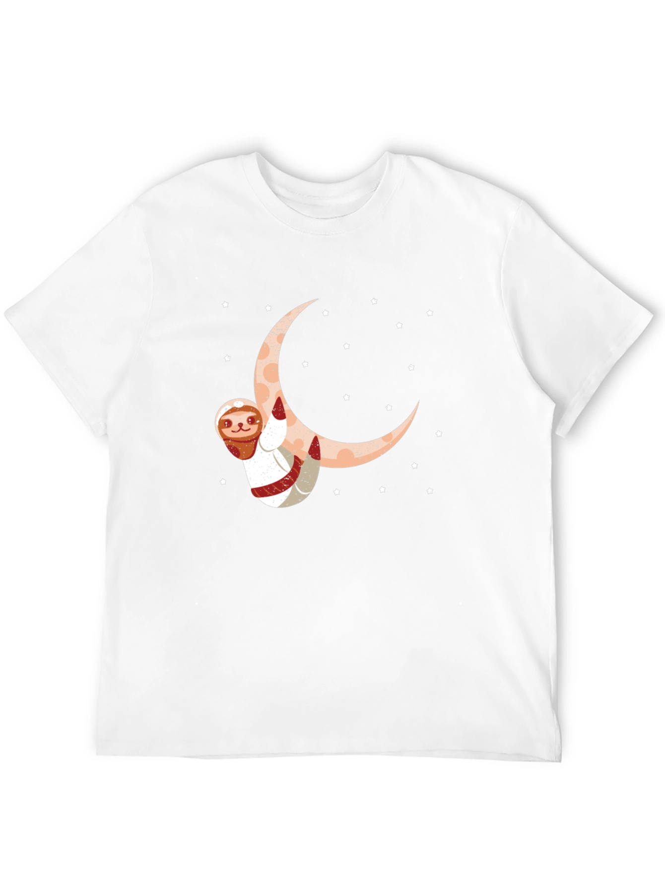 Sloth Astronaut Moon Black Graphic Tee