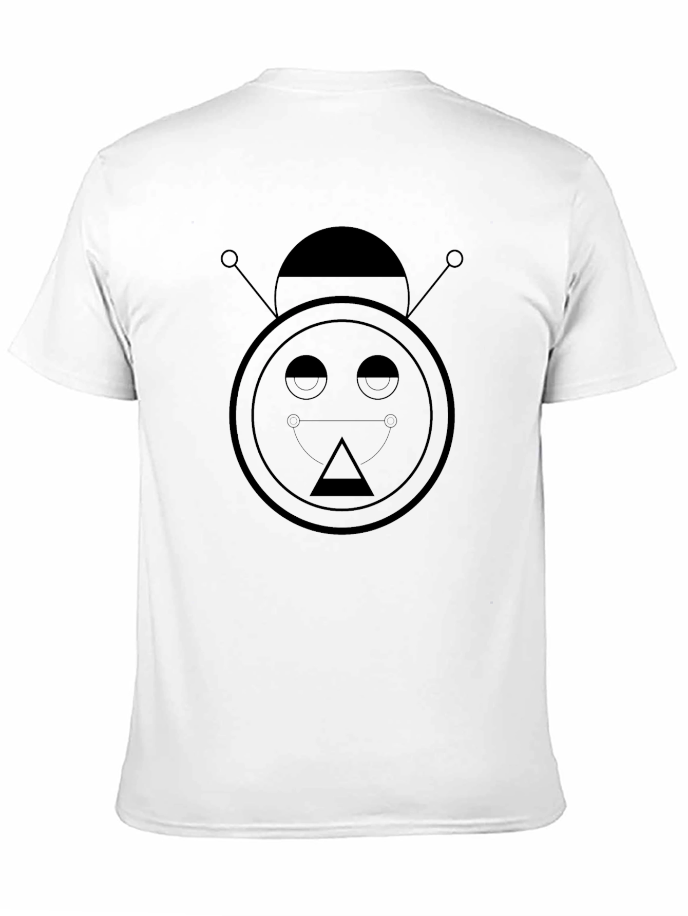 Geometric Robot Graphic Black T-Shirt