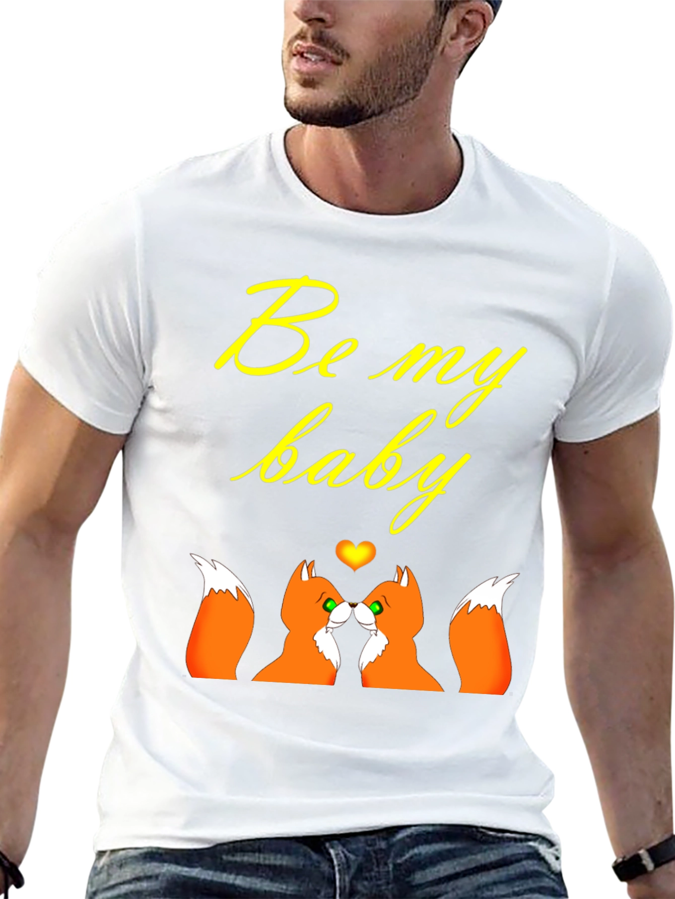 Be My Baby Foxes T-Shirt: Romantic Couple Tee