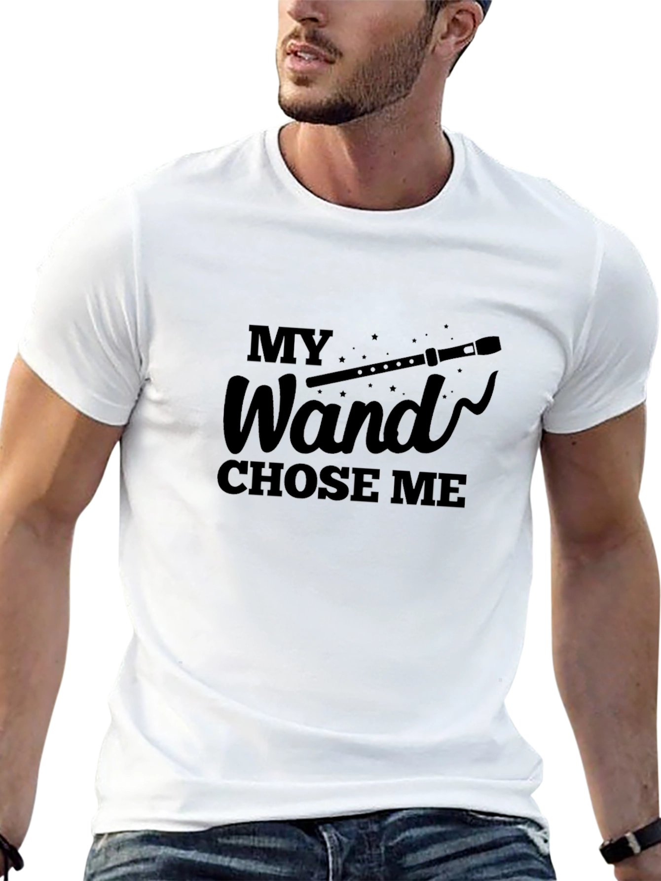 My Wand Chose Me Black T-Shirt