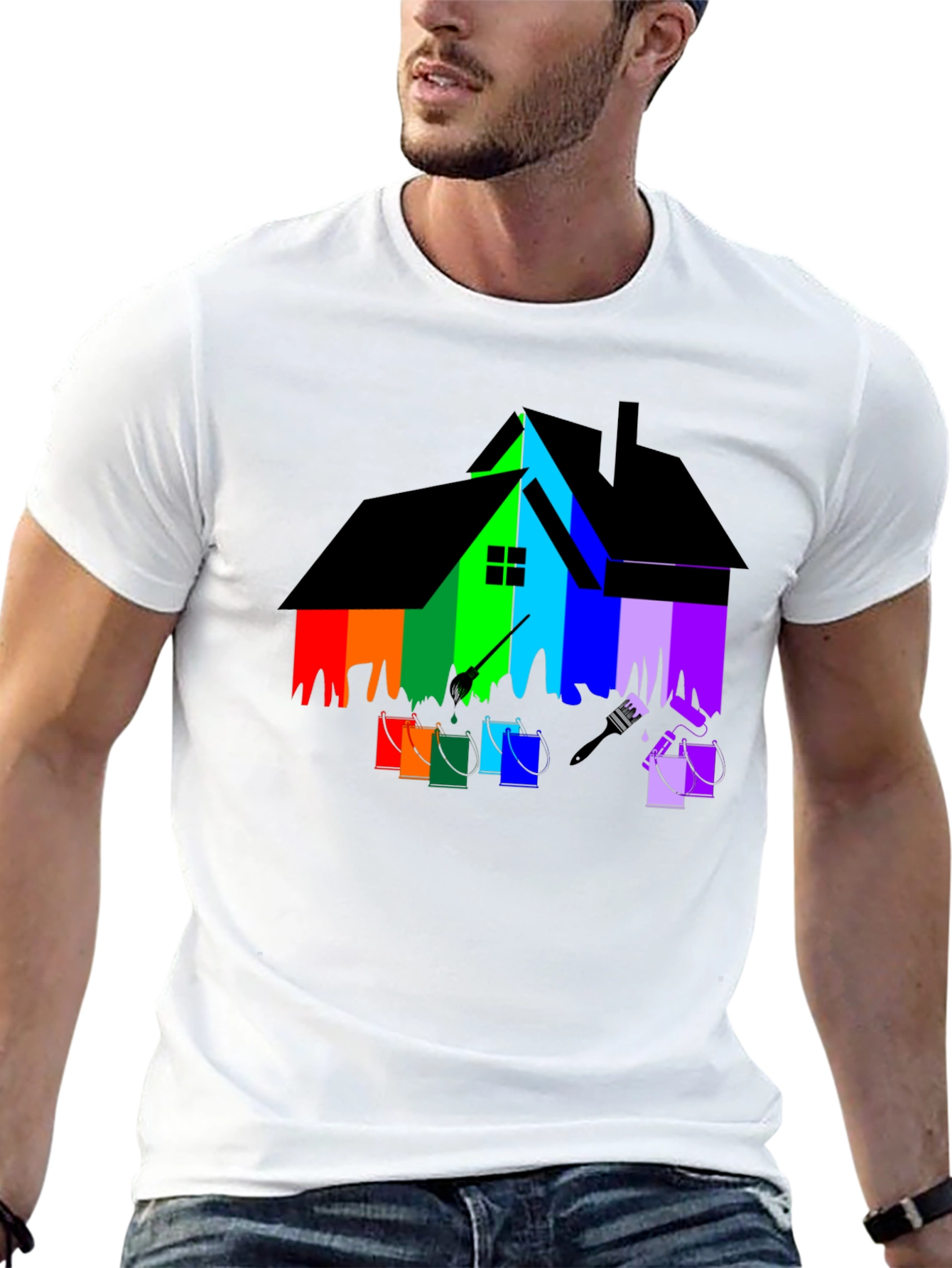 Colorful House Painting T-Shirt