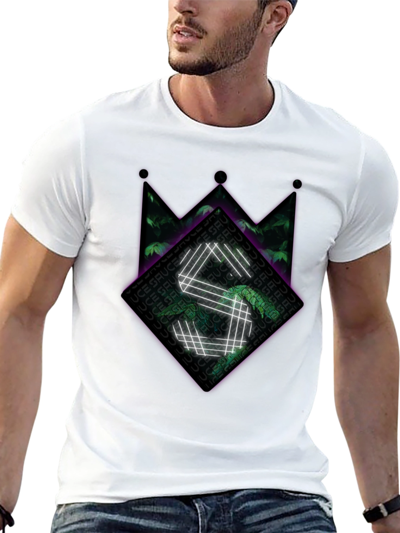 Sauce Crown Graphic Tee - Black Cotton Blend