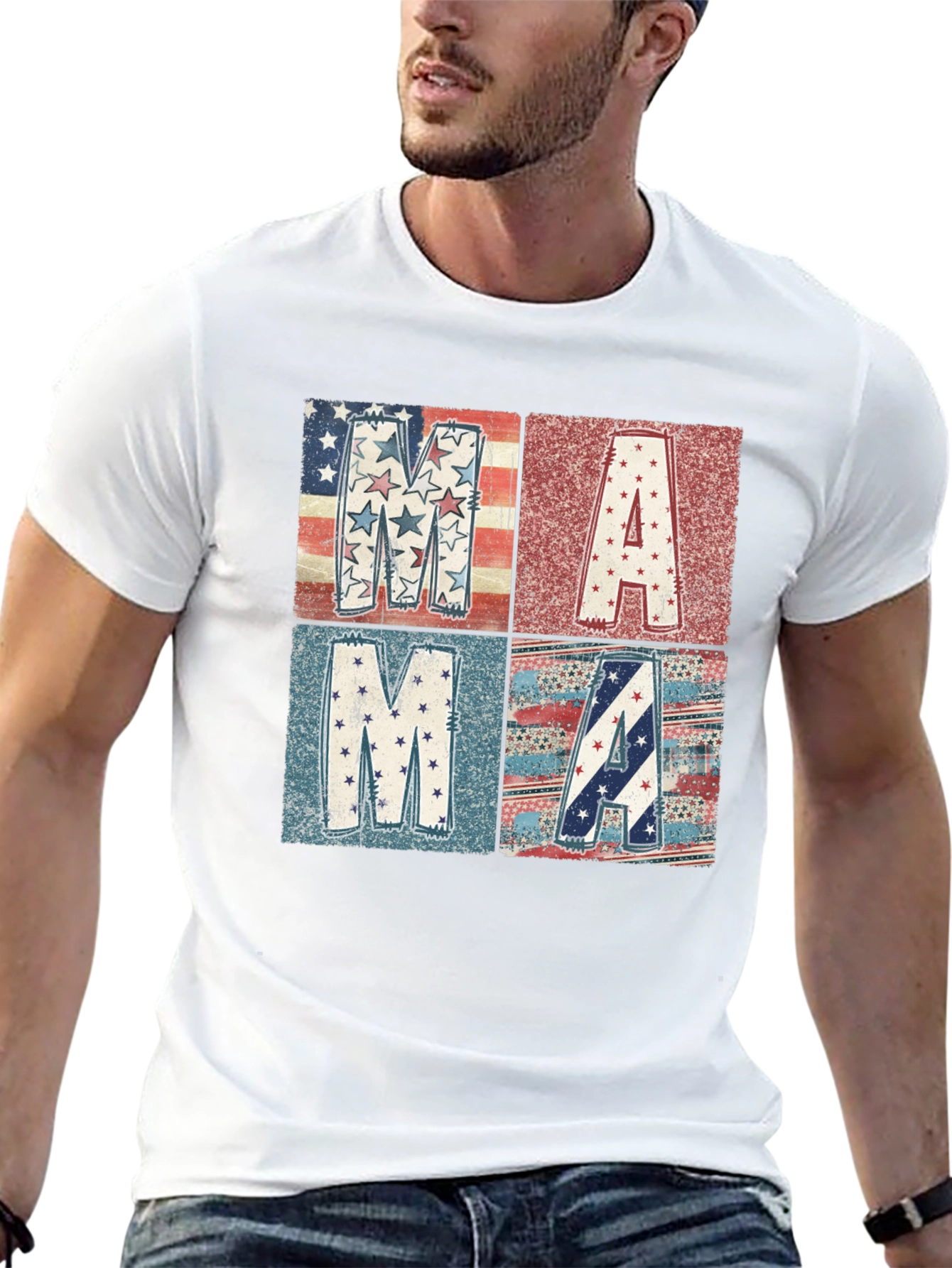 Patriotic Mama Graphic Tee - Black