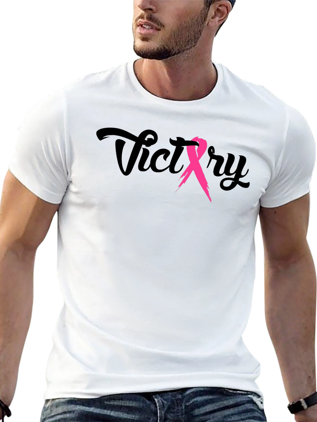 Victory Ribbon Tee - Breast Cancer Awareness Shirt