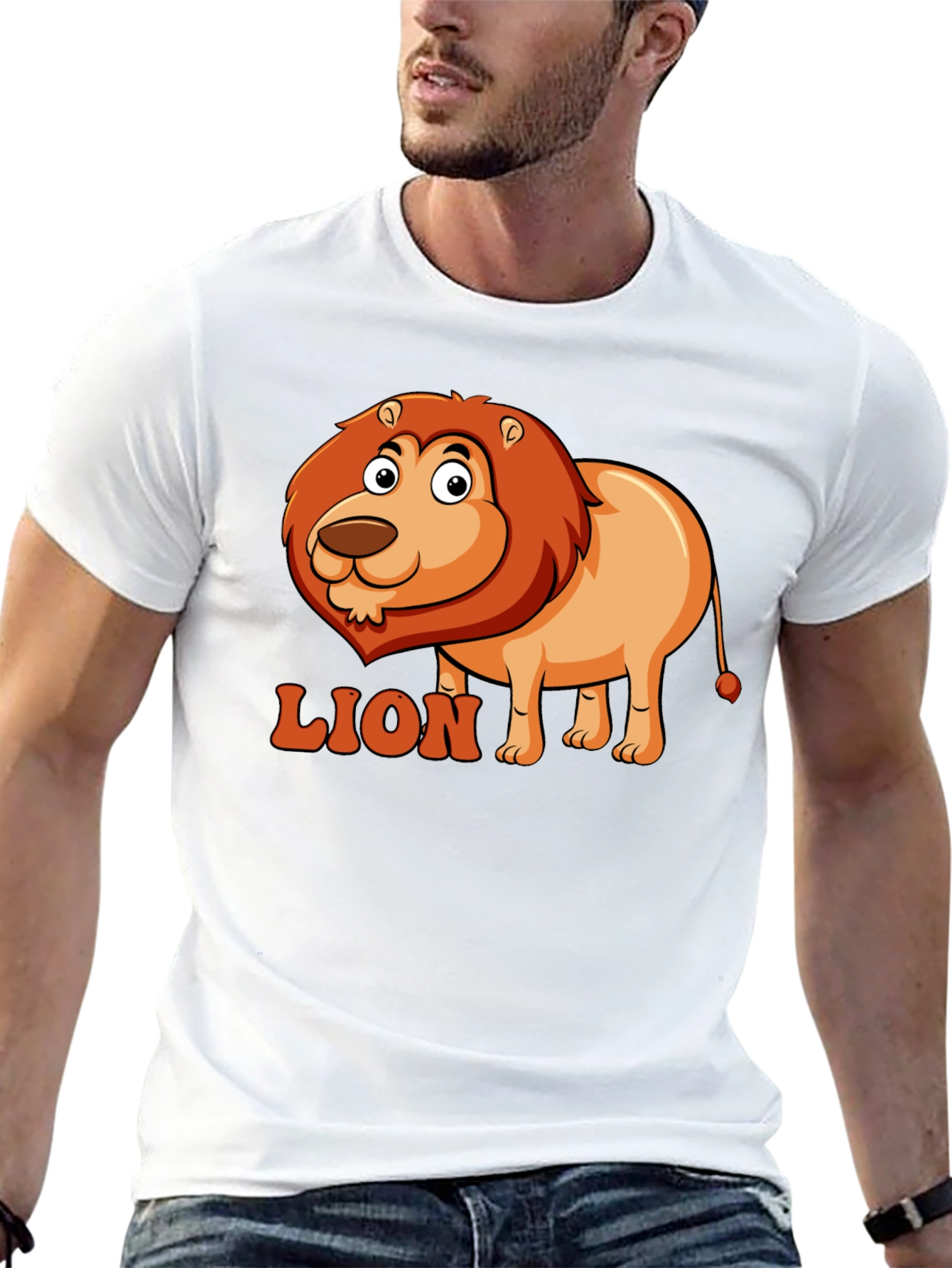 Lion Cartoon Graphic T-Shirt