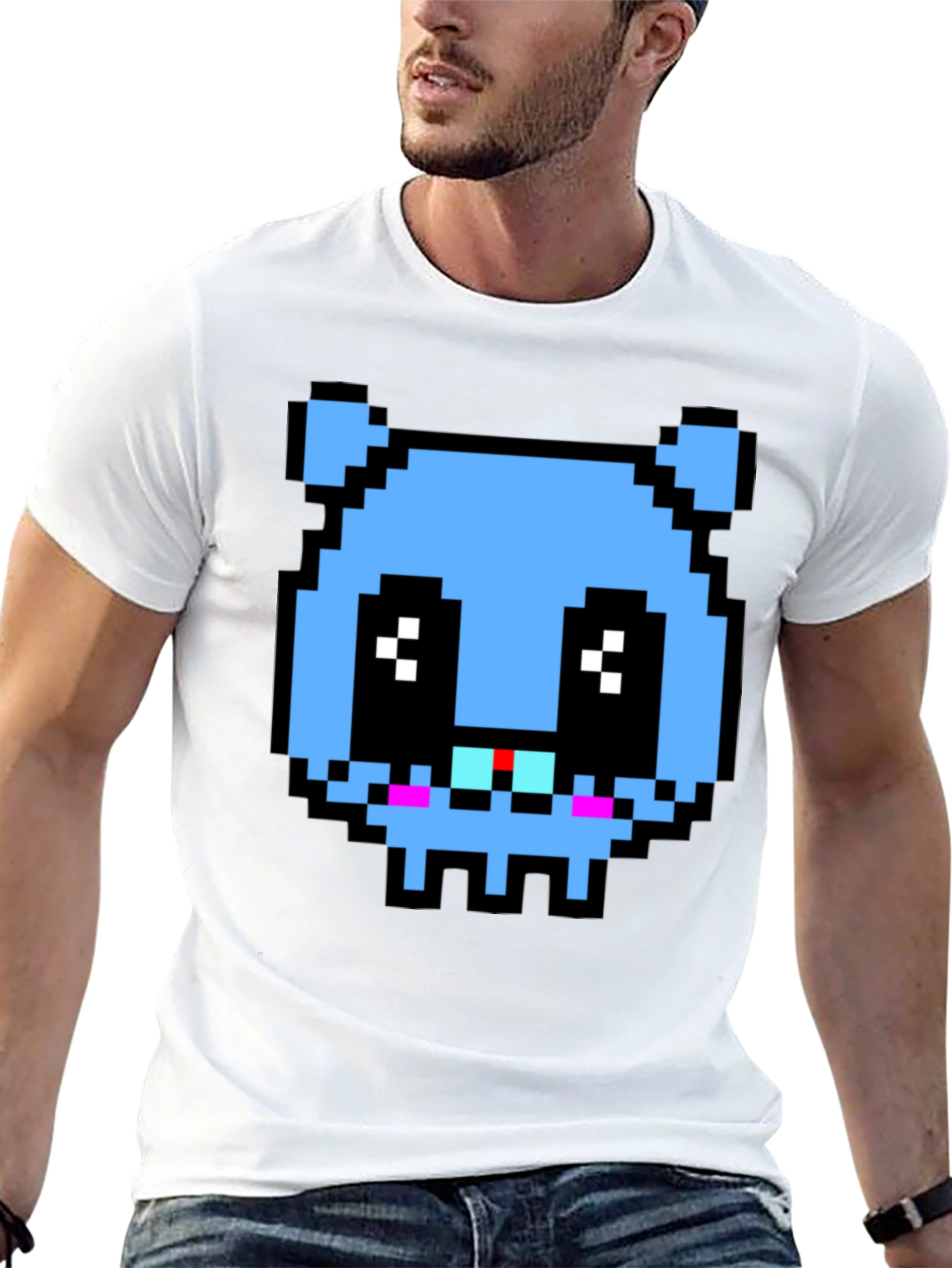 Pixelated Blue Monster T-Shirt