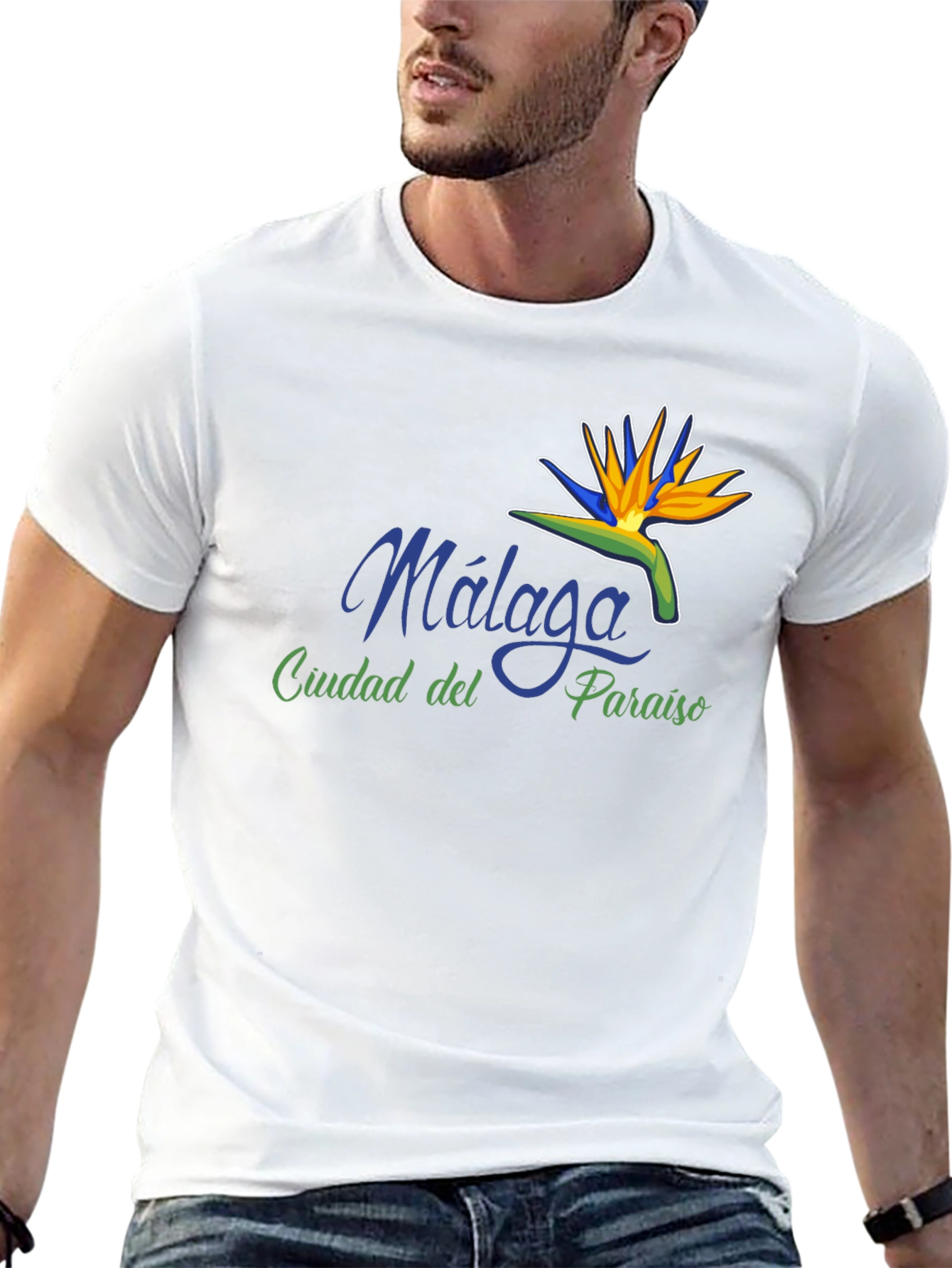 Málaga Paradise City Black T-Shirt