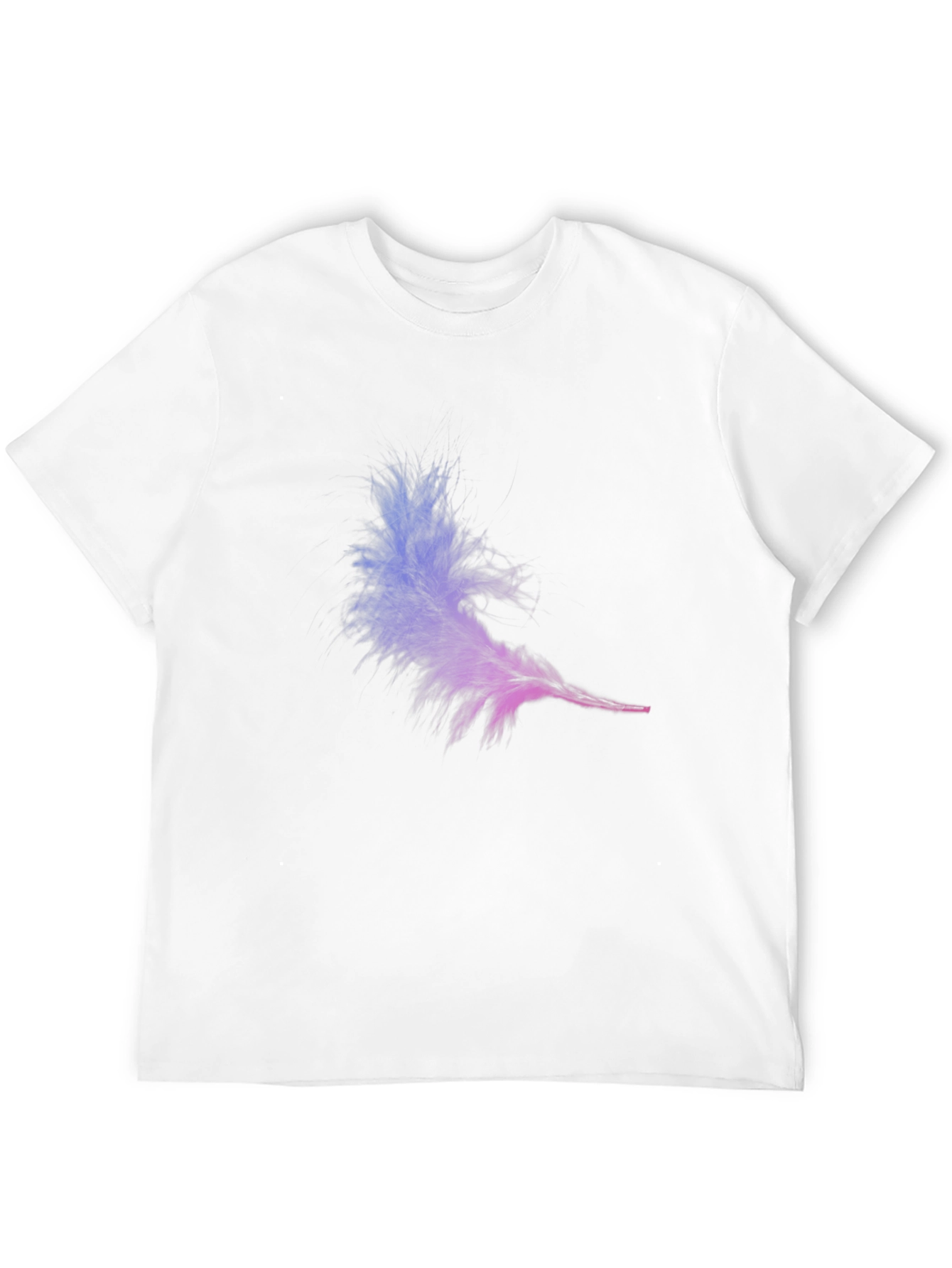 Mens Feather Graphic Black T-Shirt