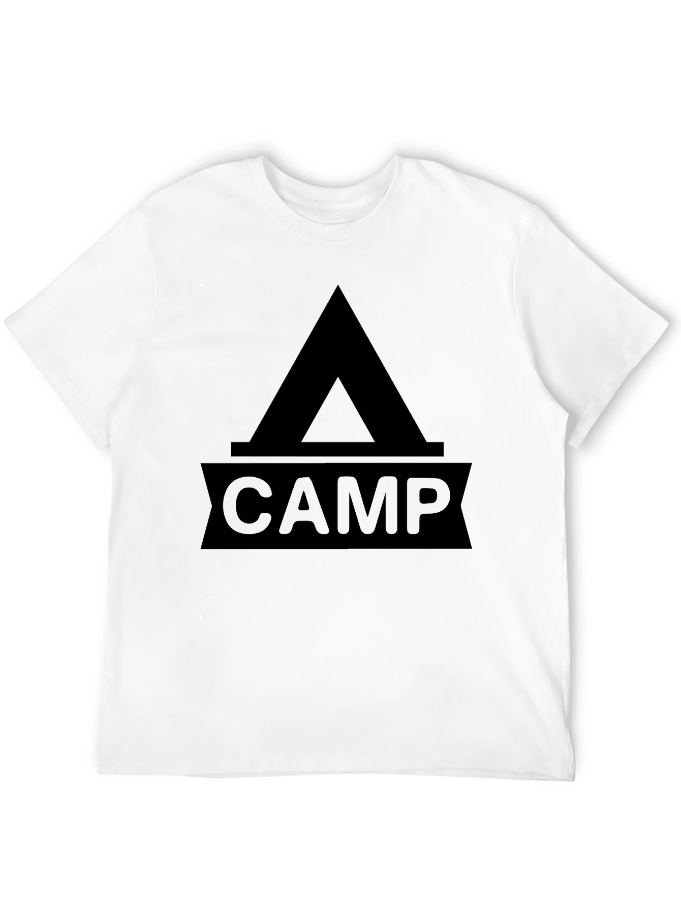 Camp Graphic Tee - Black Cotton T-Shirt