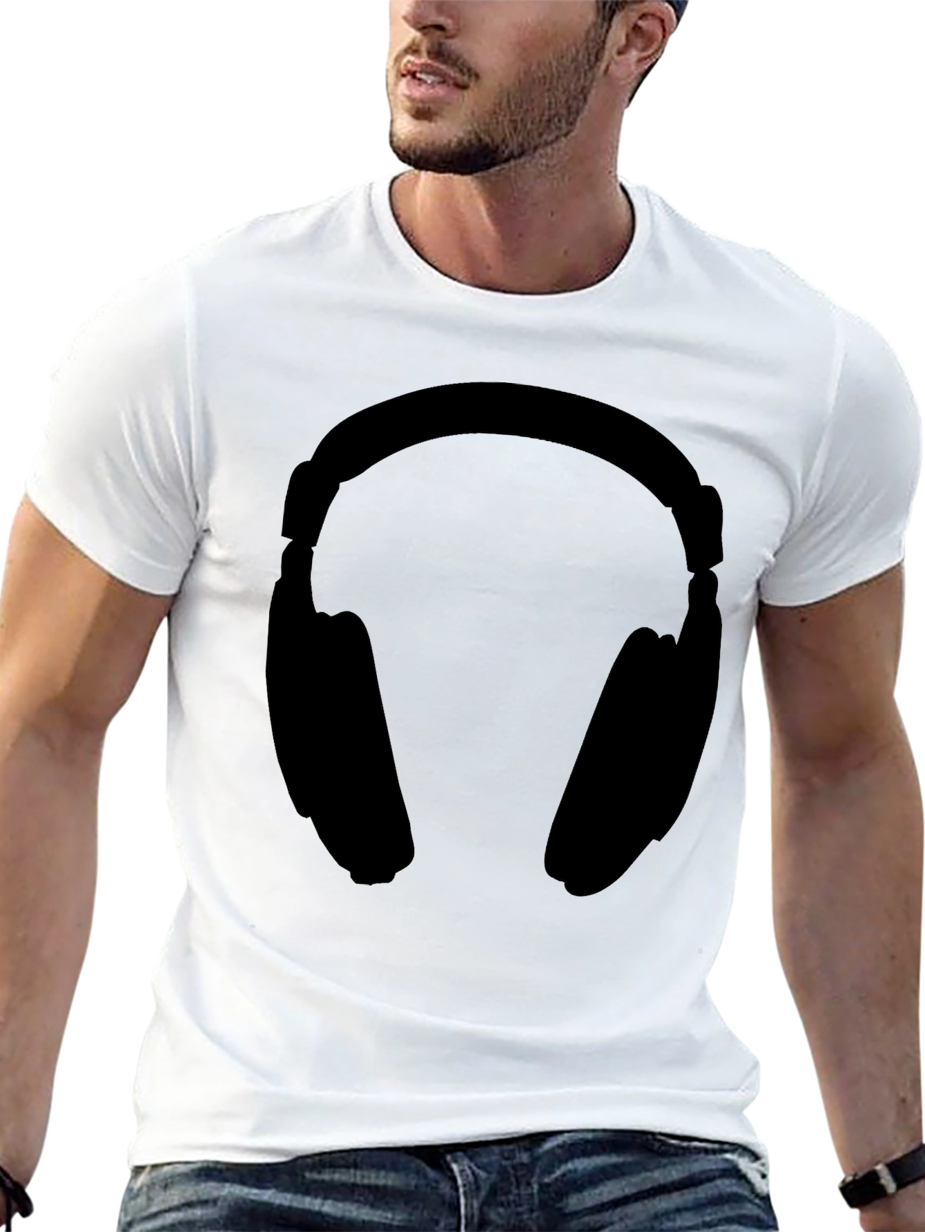 Headphone Graphic Tee - Black Unisex T-Shirt