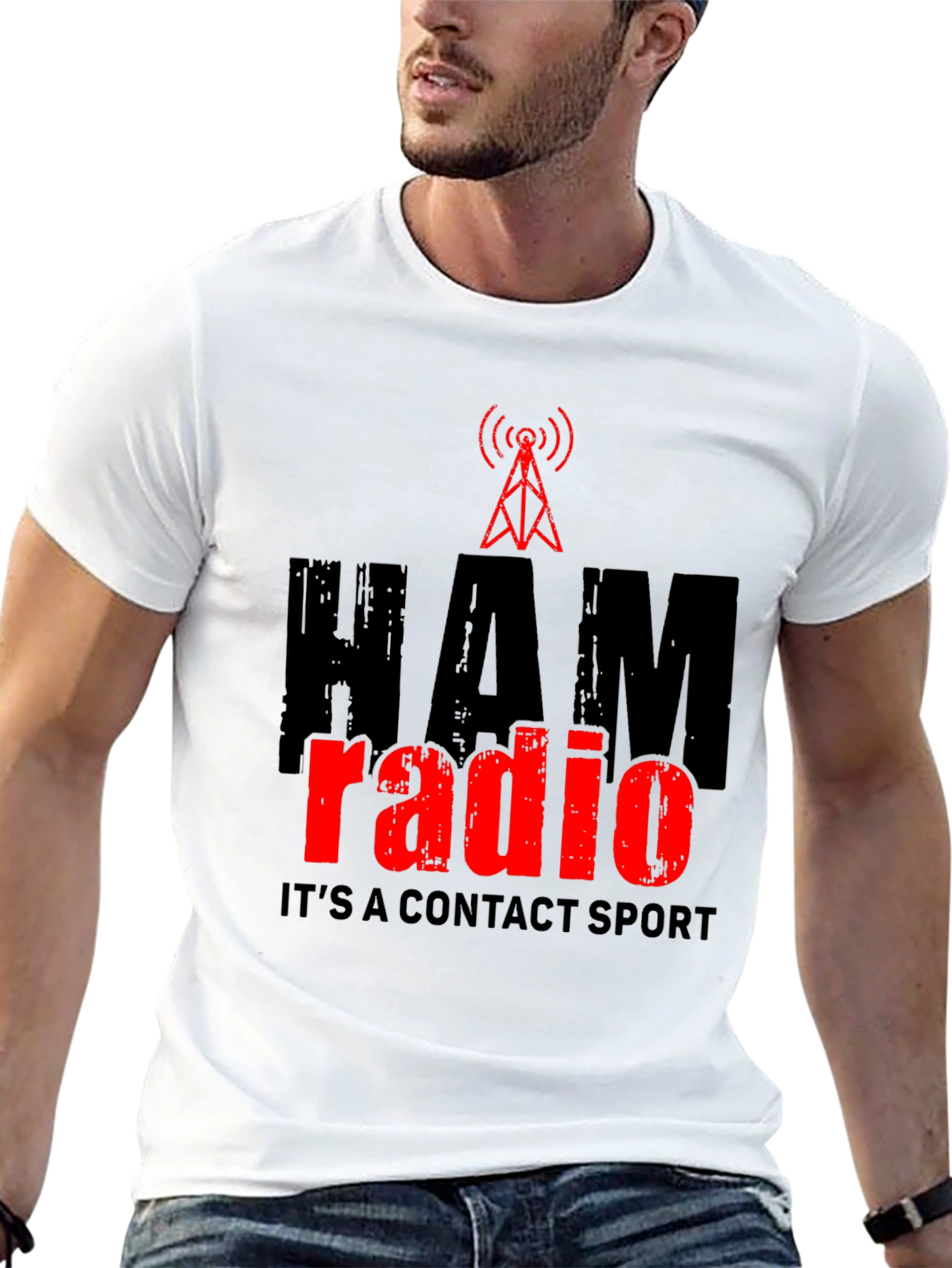 HAM Radio Contact Sport T-Shirt - Black