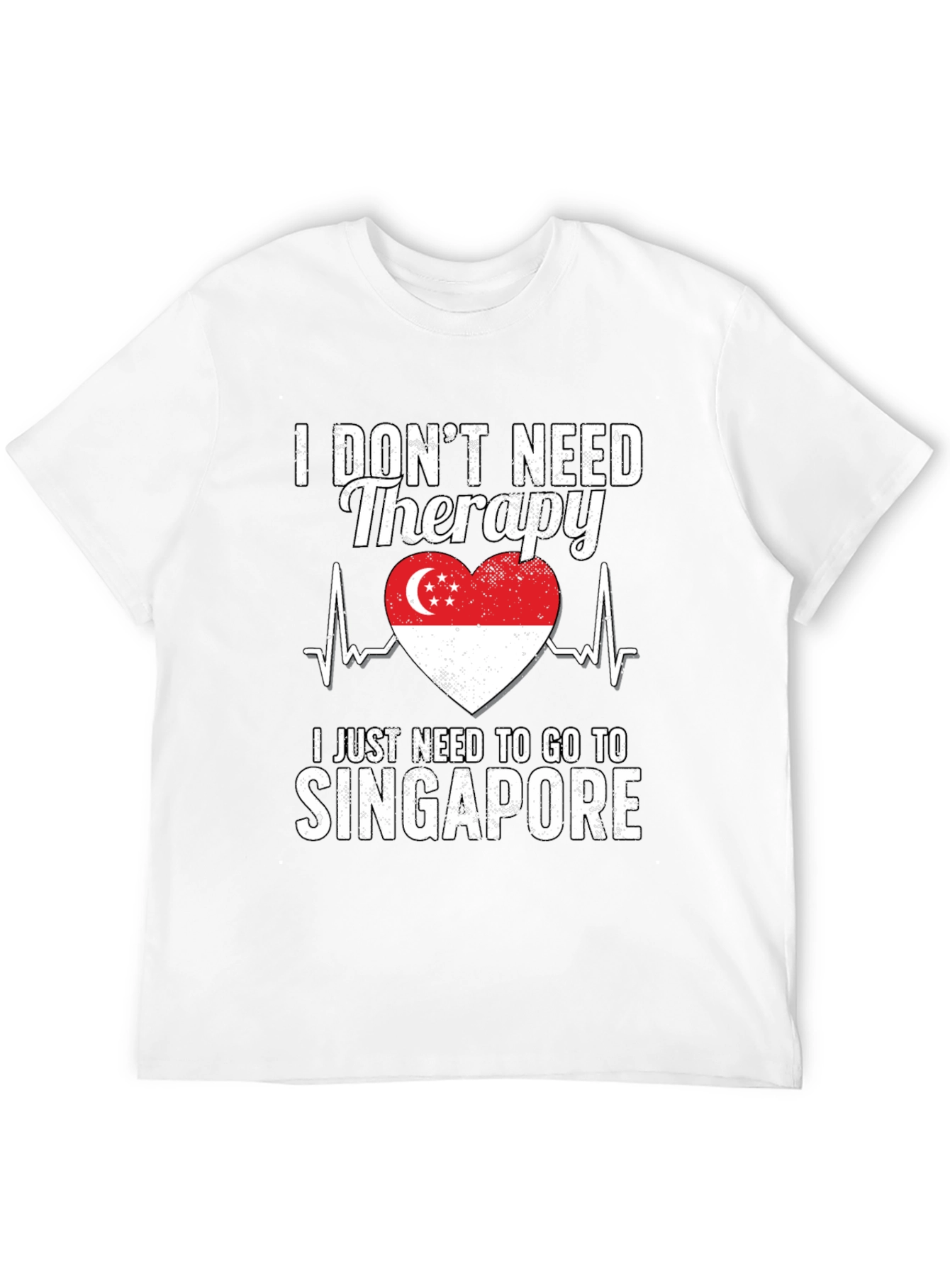 Singapore Therapy T-Shirt - Heart Flag Design