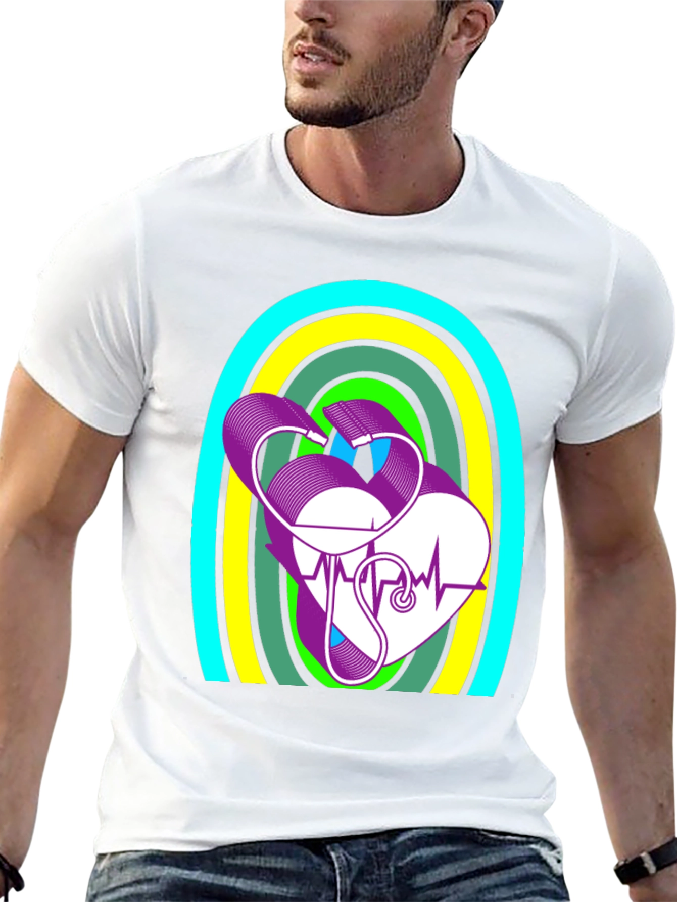 Heartbeat Stethoscope Graphic Tee