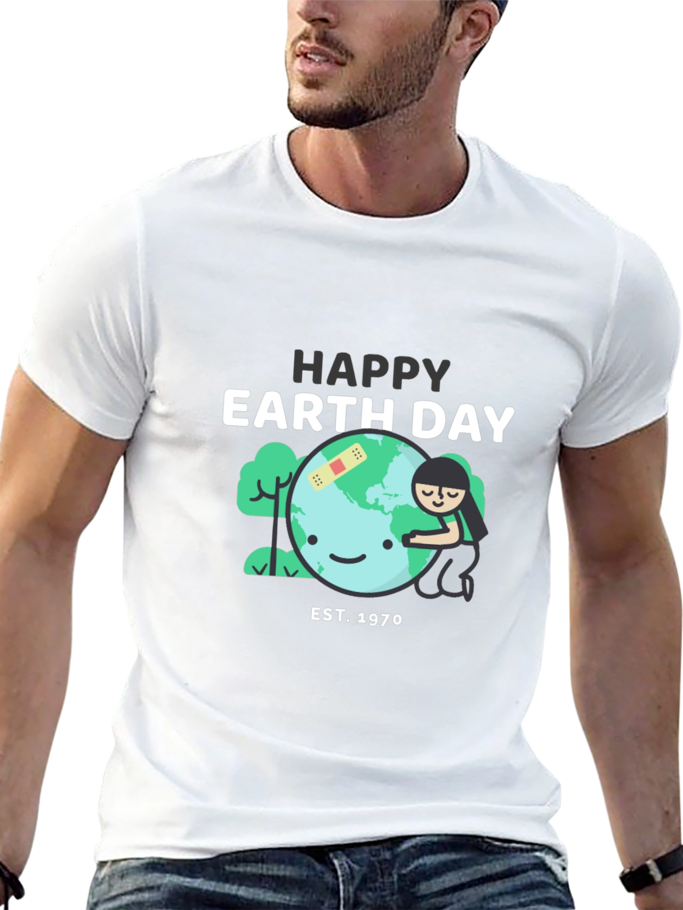 Happy Earth Day Black T-Shirt