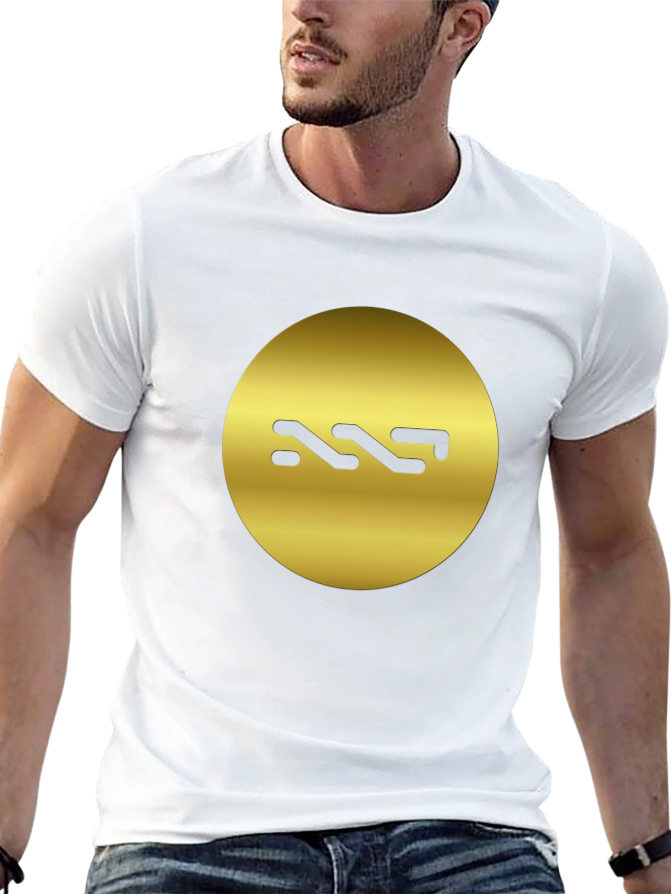 Gold Logo Black T-Shirt