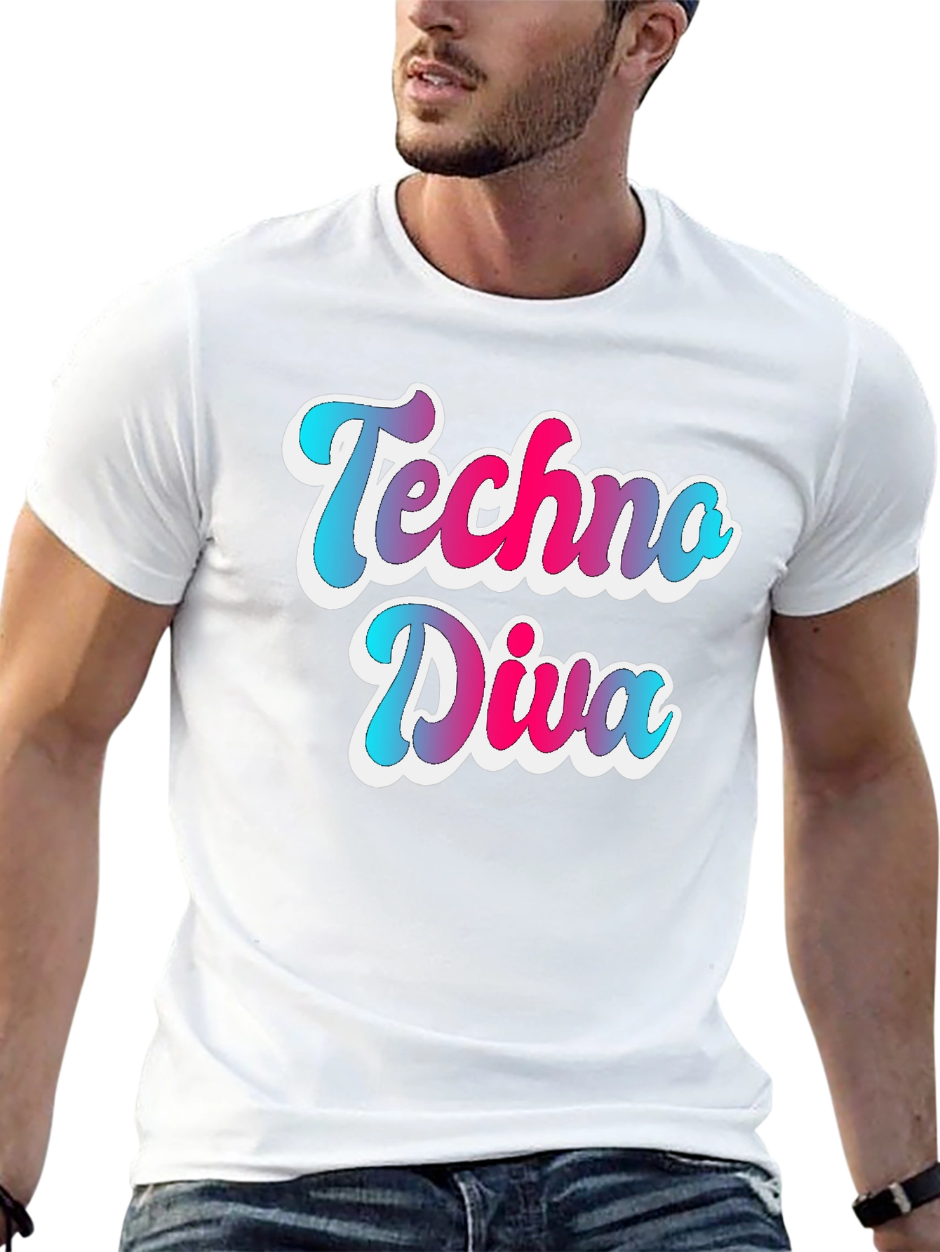 Techno Diva Gradient Graphic Tee