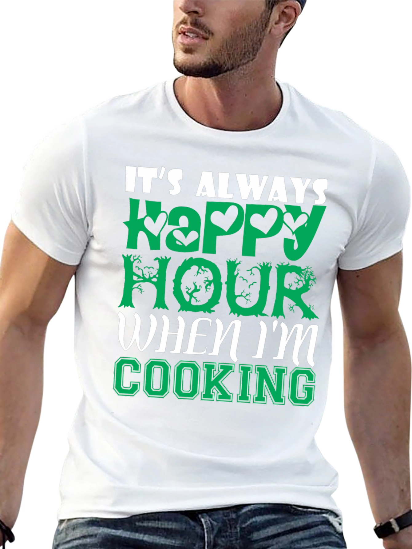 Happy Hour Cooking T-Shirt - Comfy Cotton Tee
