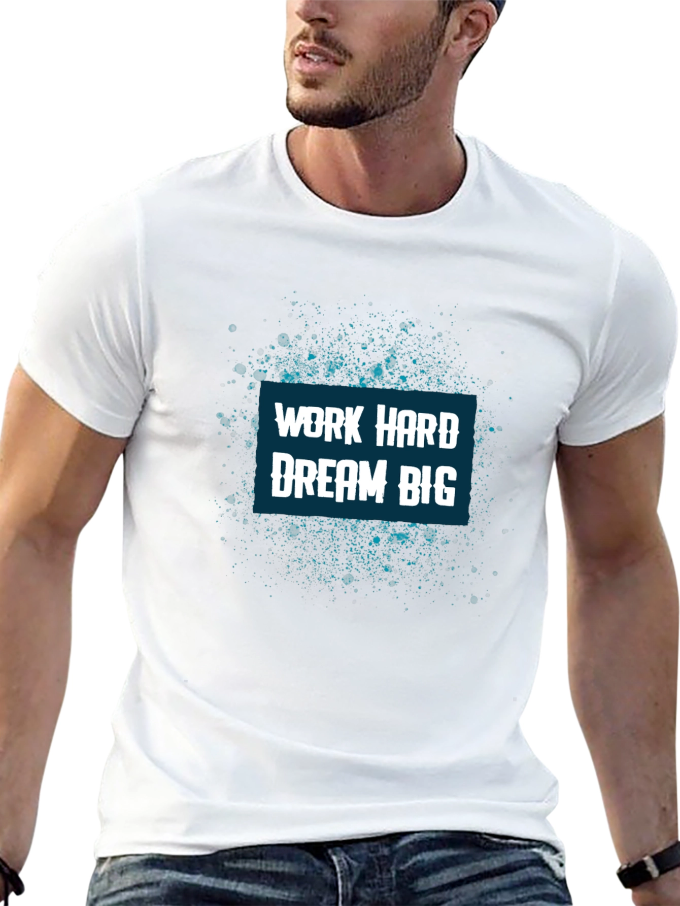 Work Hard Dream Big Graphic Tee - Black