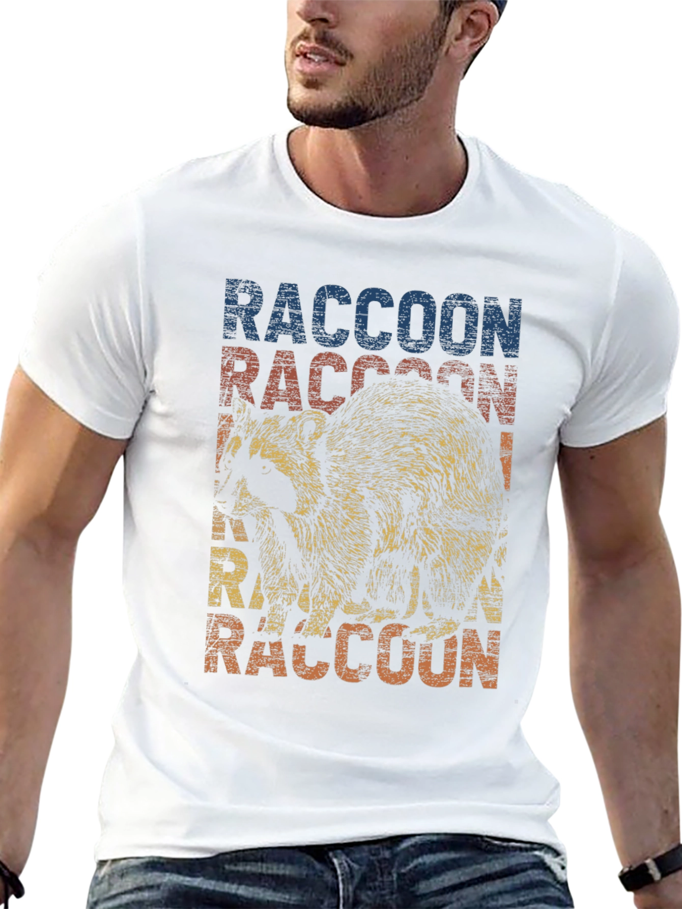 Retro Raccoon Graphic T-Shirt - Cool Animal Tee