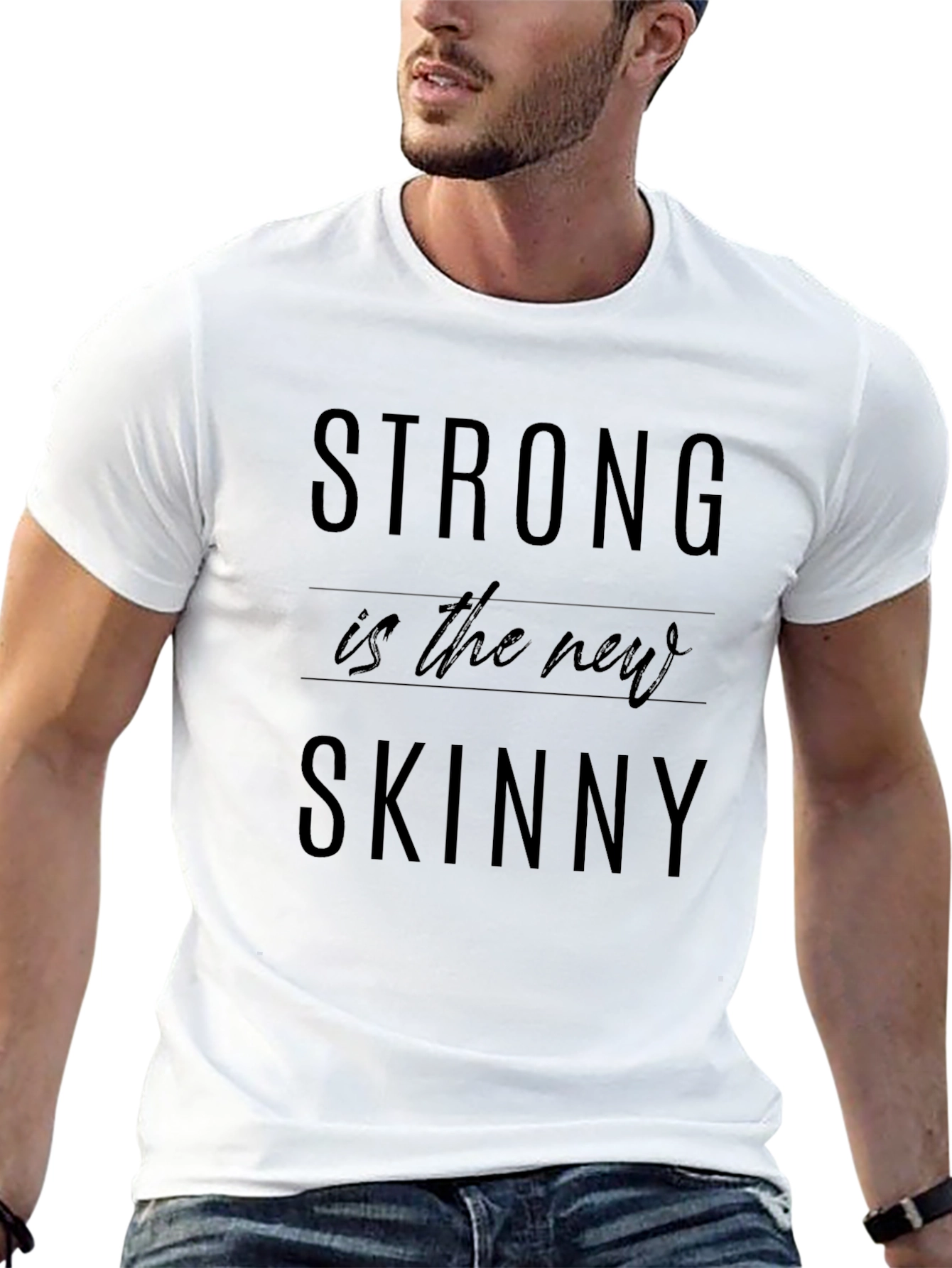 Strong is the New Skinny Black T-Shirt