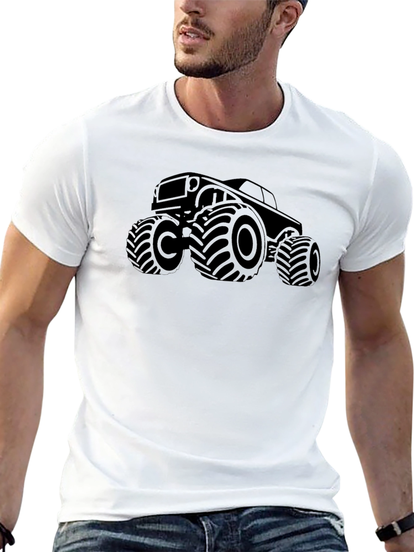 Black Monster Truck Graphic Tee