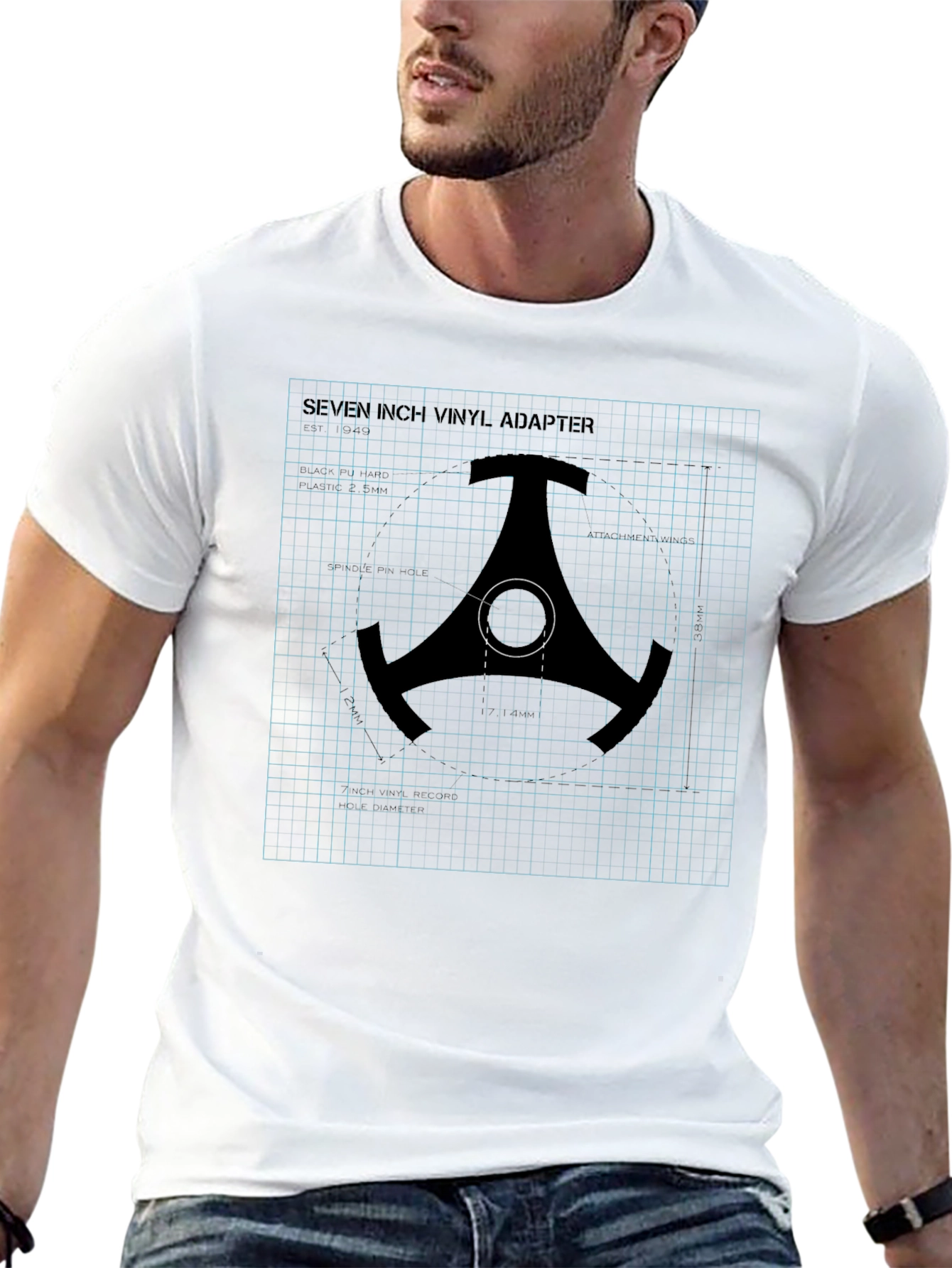 Seven Inch Vinyl Adapter Graphic Tee