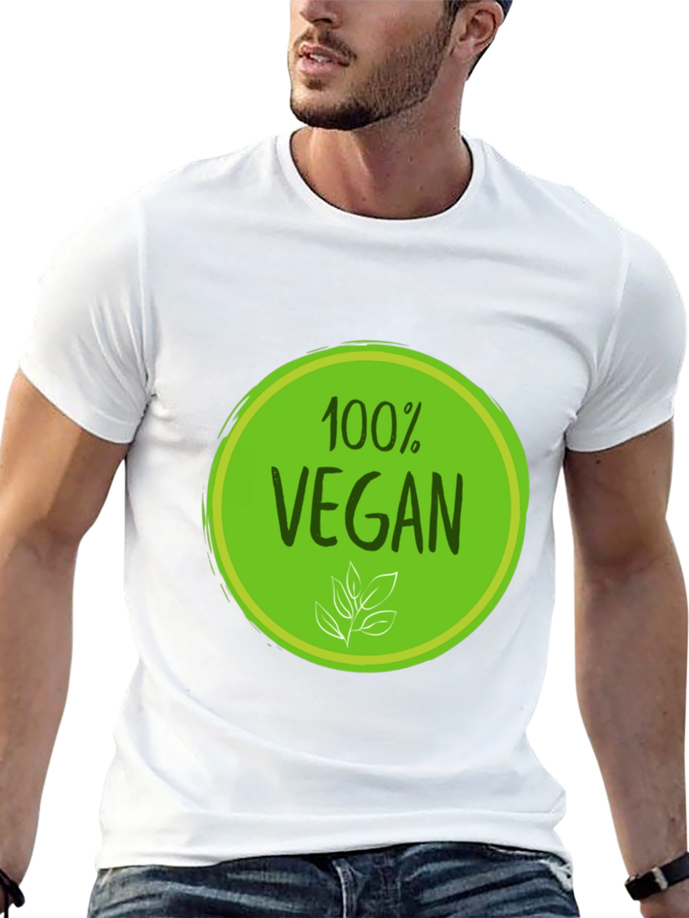 100% Vegan Black Graphic Tee