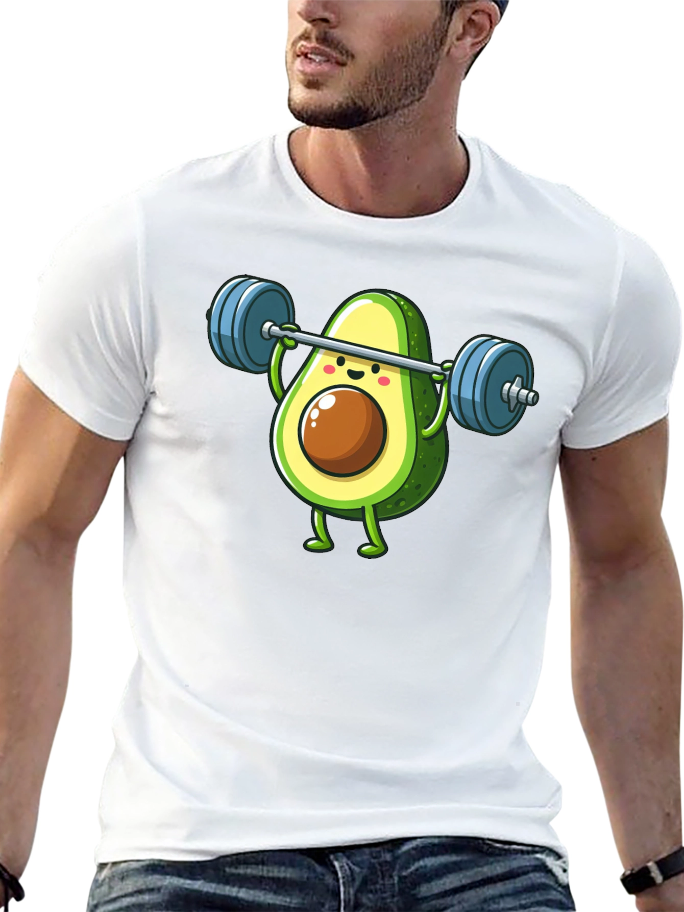 Avocado Lifting Barbell Funny Workout T-Shirt