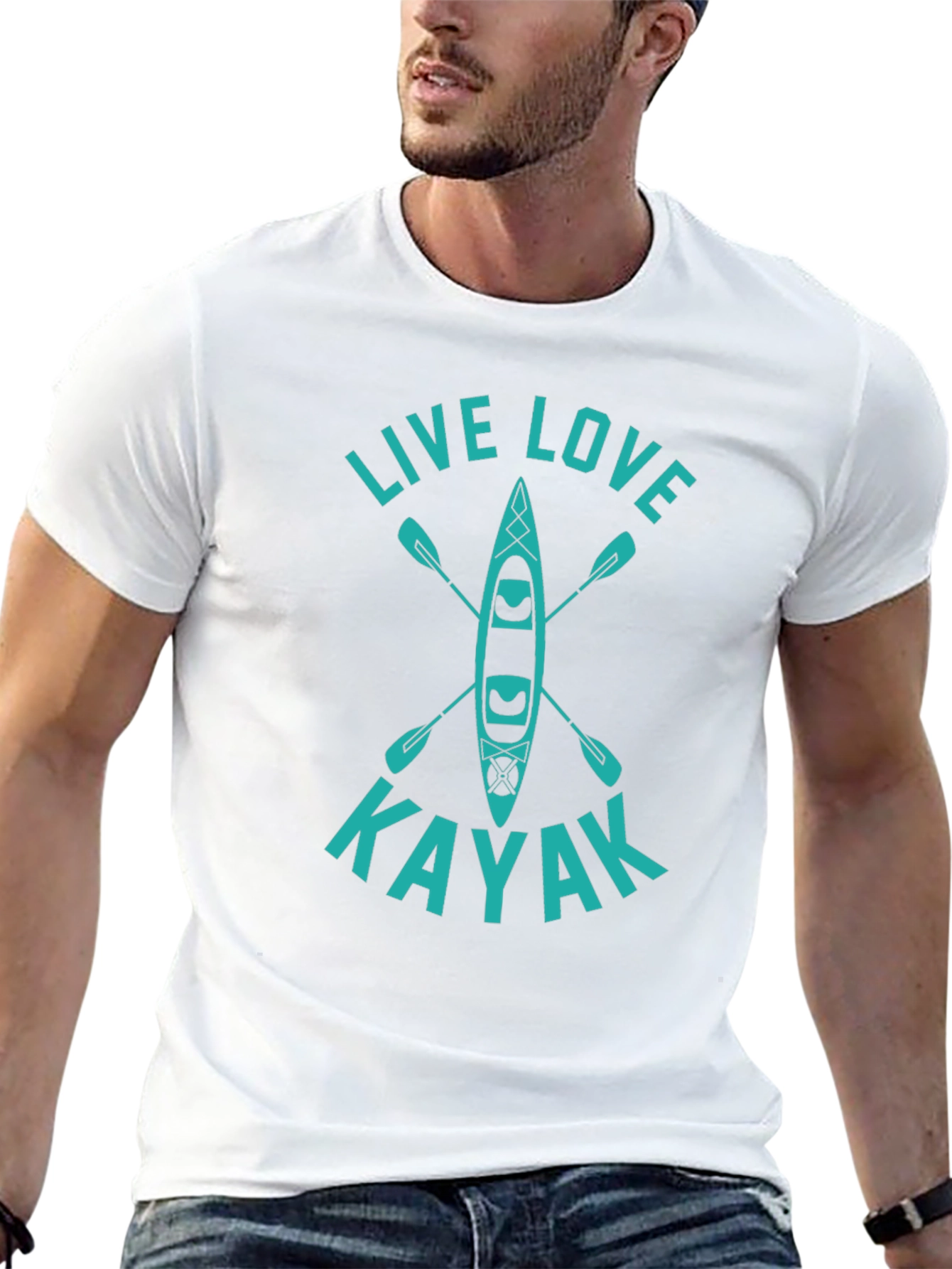 Live Love Kayak Graphic T-Shirt