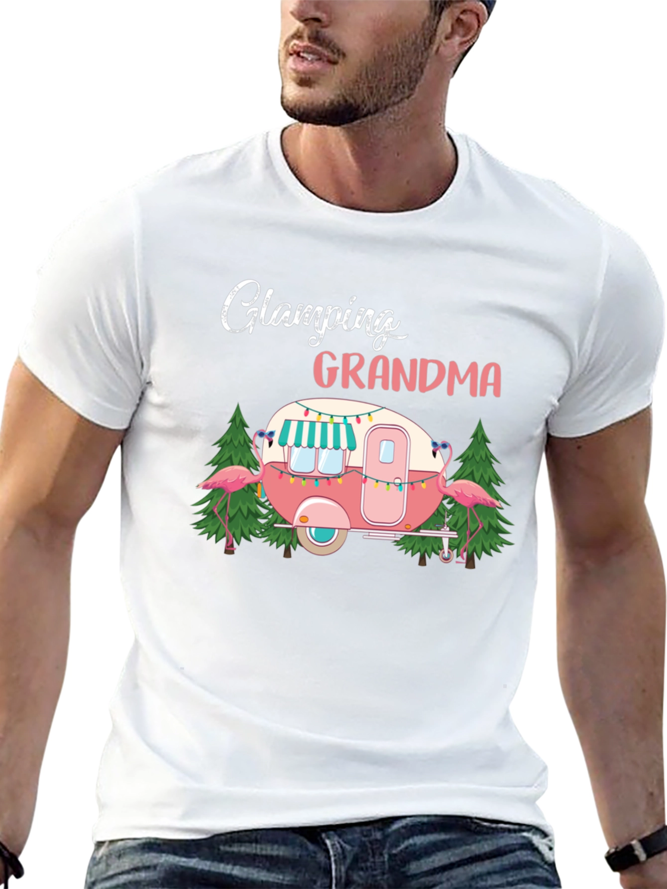 Glamping Grandma T-Shirt - Cute Camper Design
