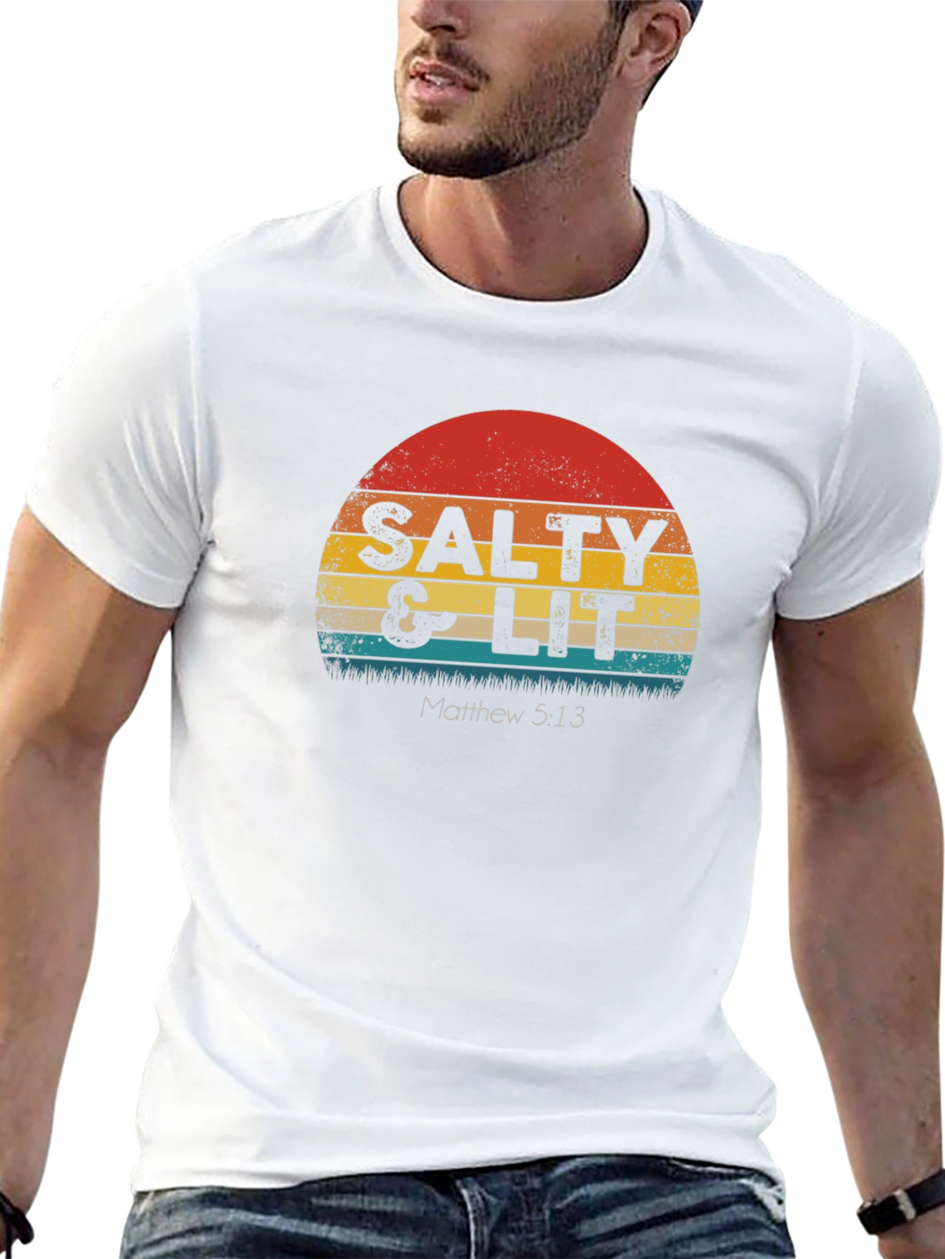 Salty & Lit Graphic T-Shirt - Trendy Religious Apparel