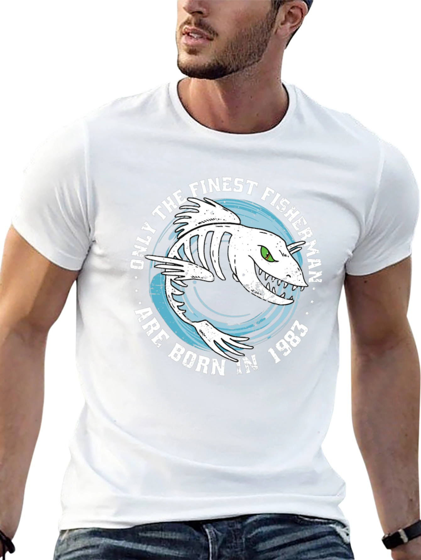 Finest Fisherman Born in 1983 Graphic Tee