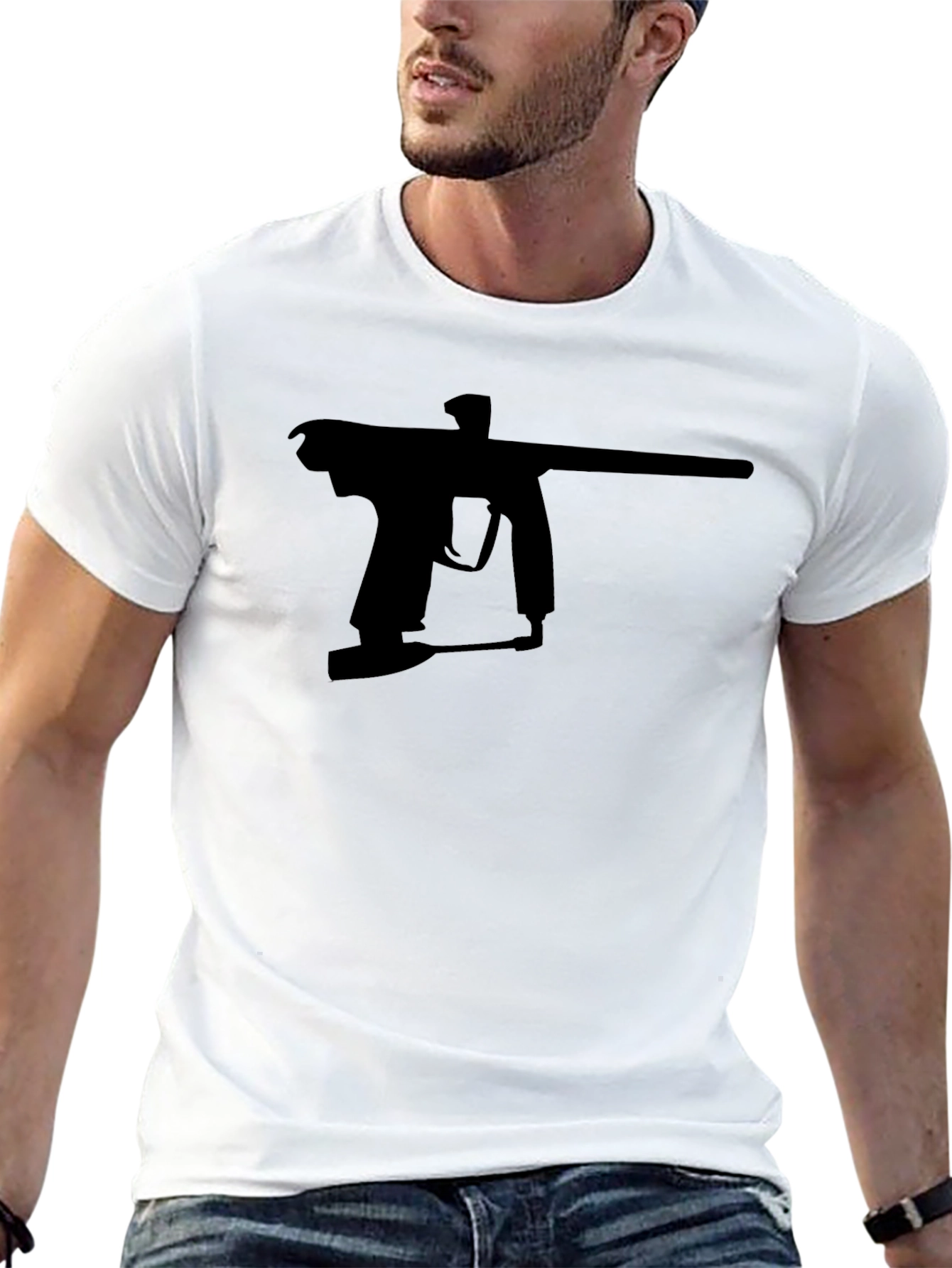 Paintball Gun Silhouette T-Shirt - Black