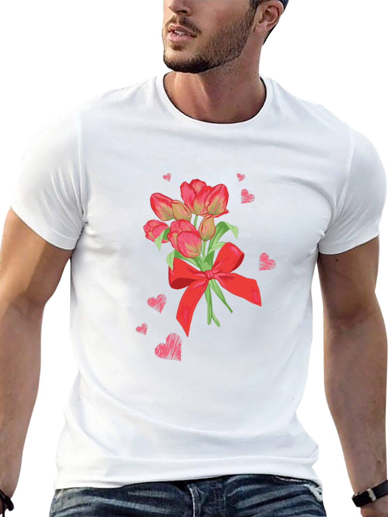 Tulip Bouquet Graphic Tee - Valentines Day Special