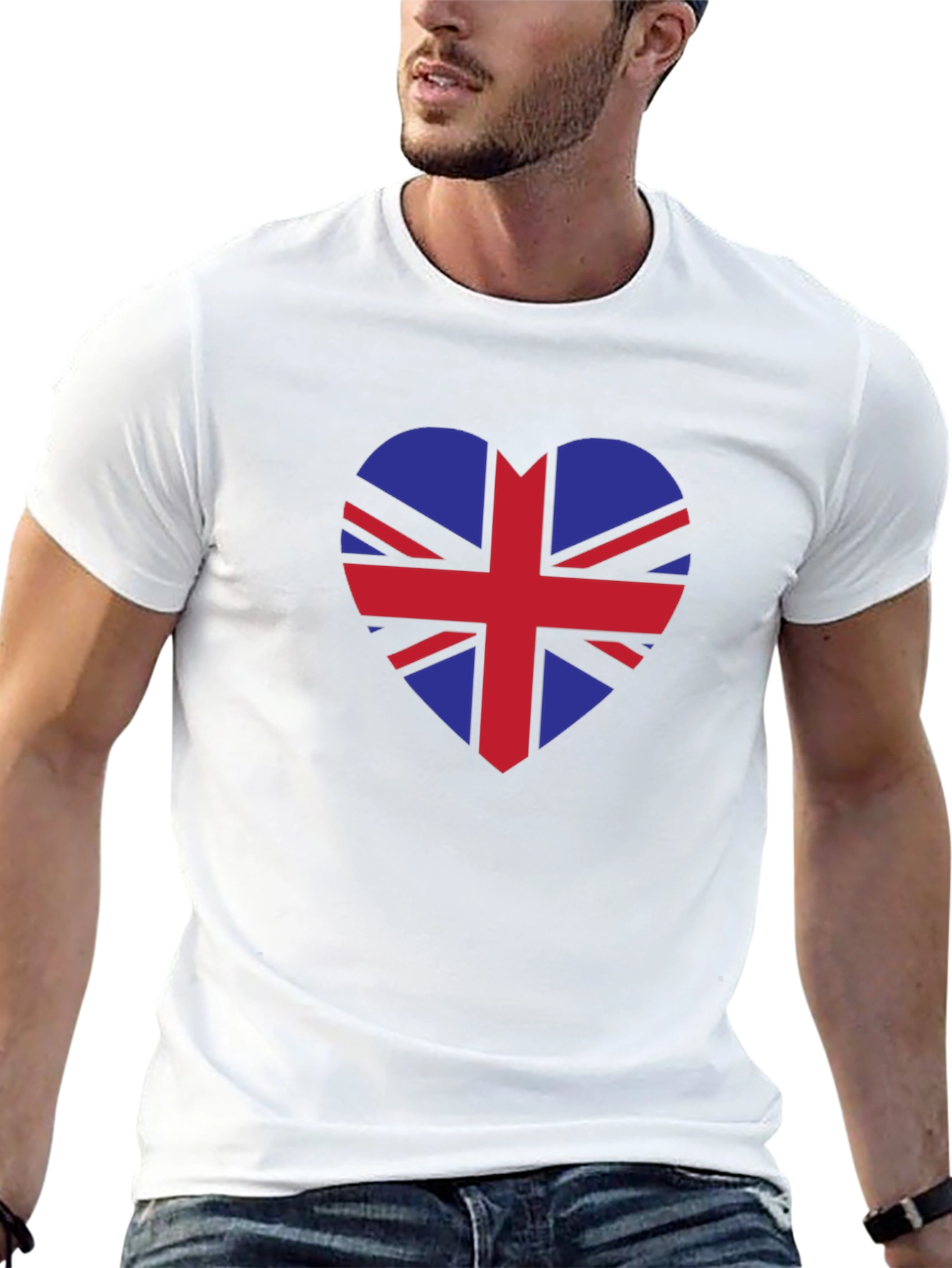 Union Jack Heart Graphic Tee - Stylish UK Pride