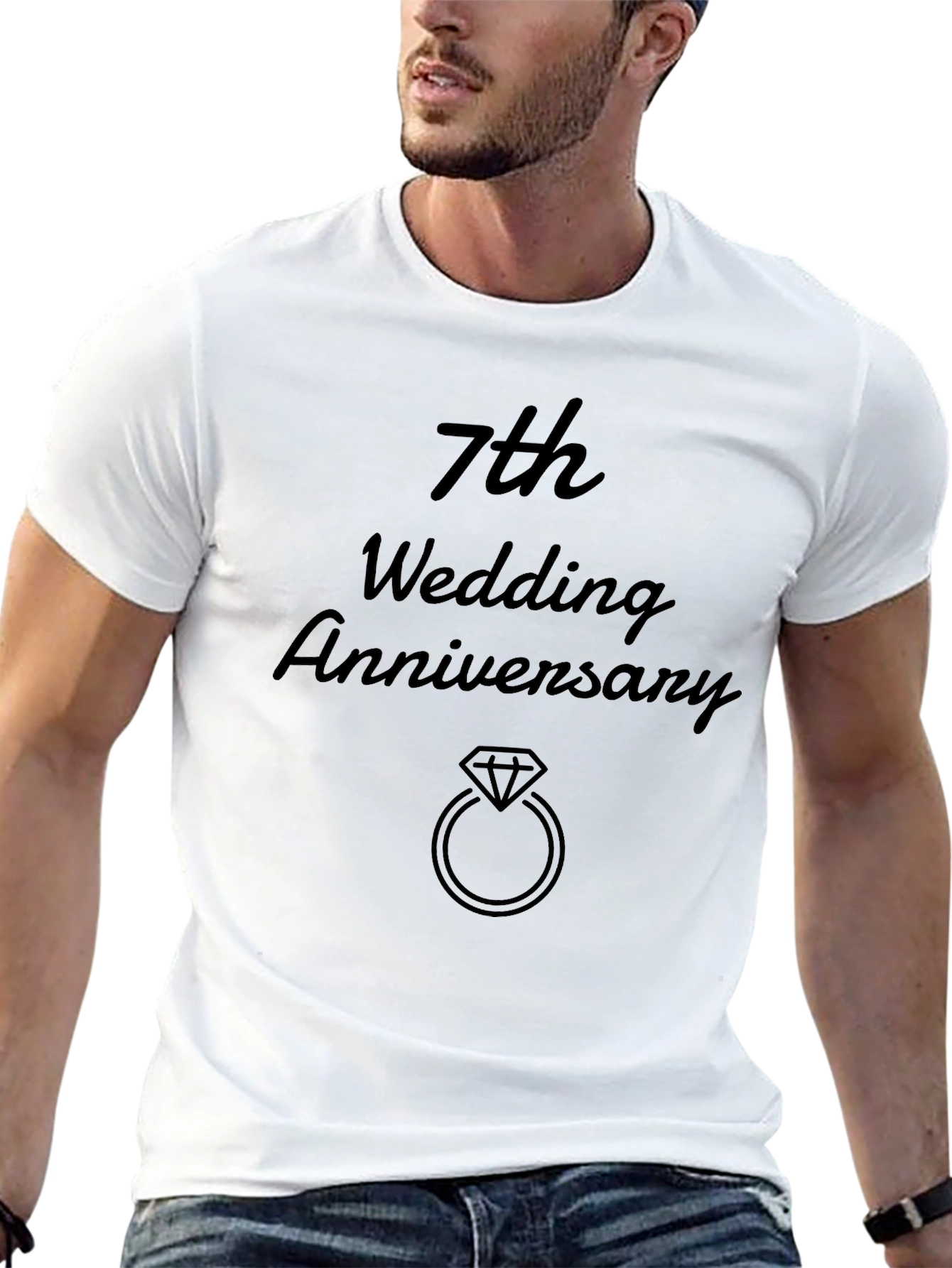 7th Wedding Anniversary Graphic Tee