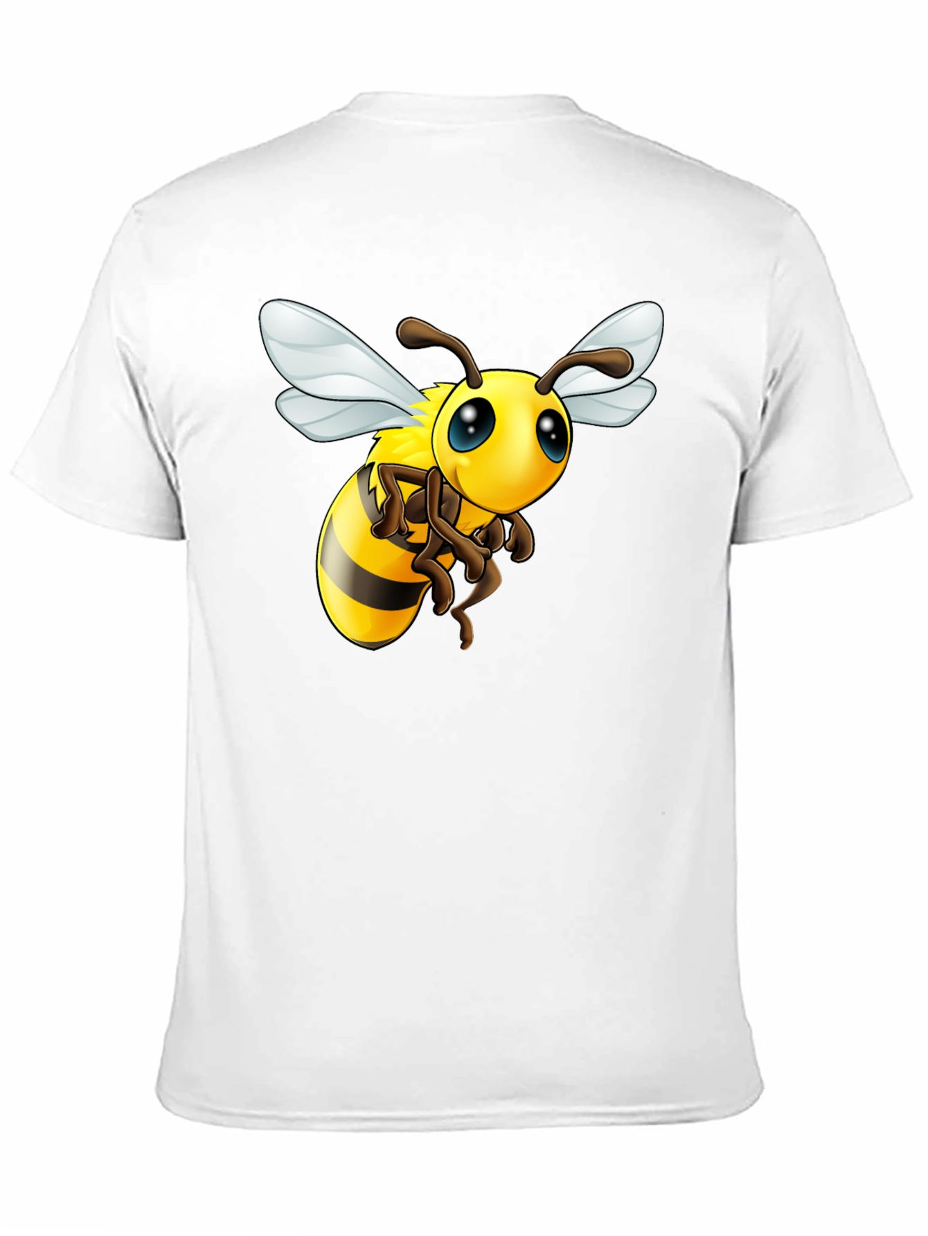 Cartoon Bee Graphic T-Shirt - Black