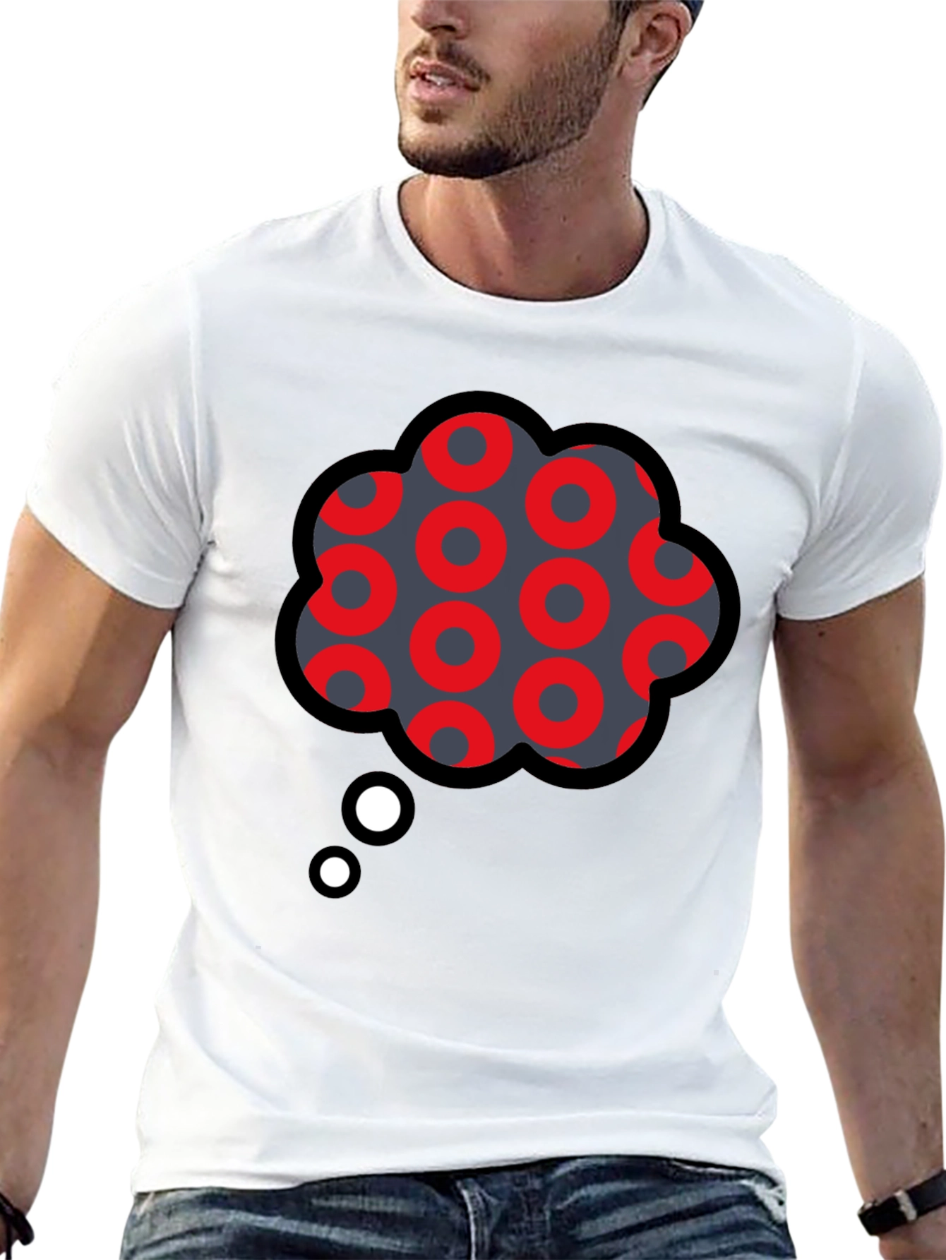 Funky Thought Bubble Graphic Tee - Unique Design
