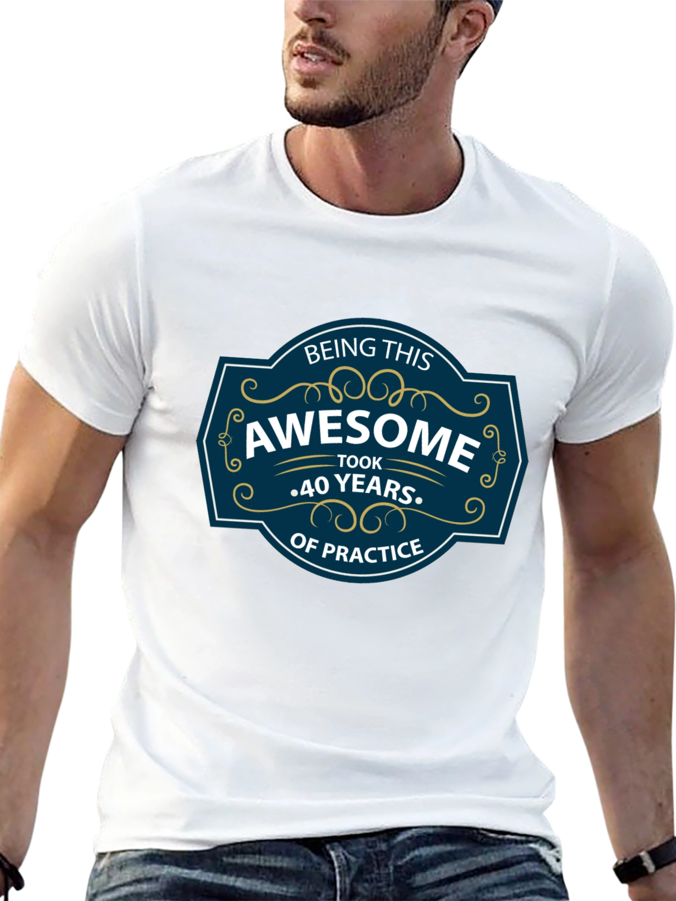 Awesome 40th Birthday Black Graphic Tee