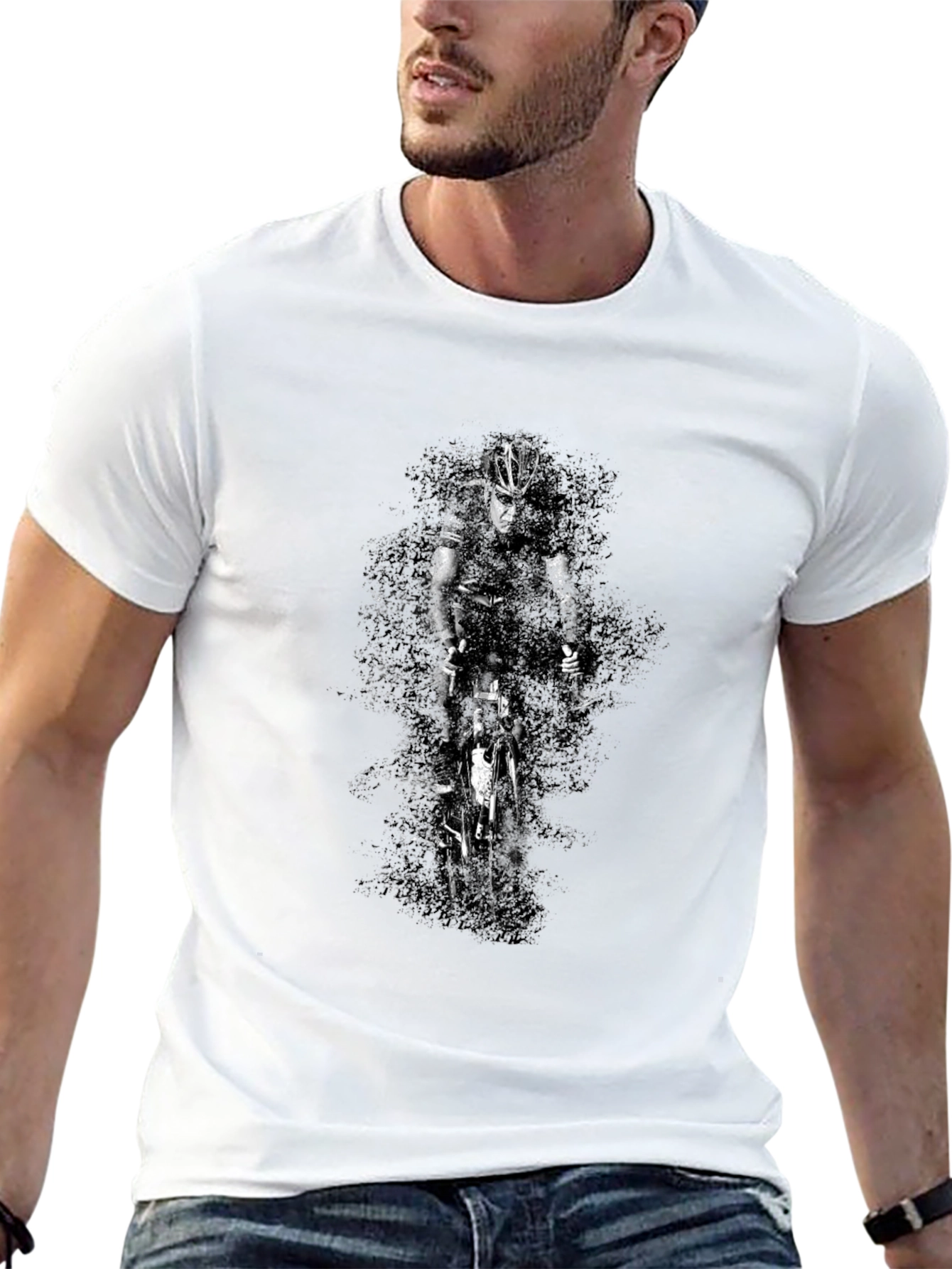 Cyclist Graphic Tee - Black