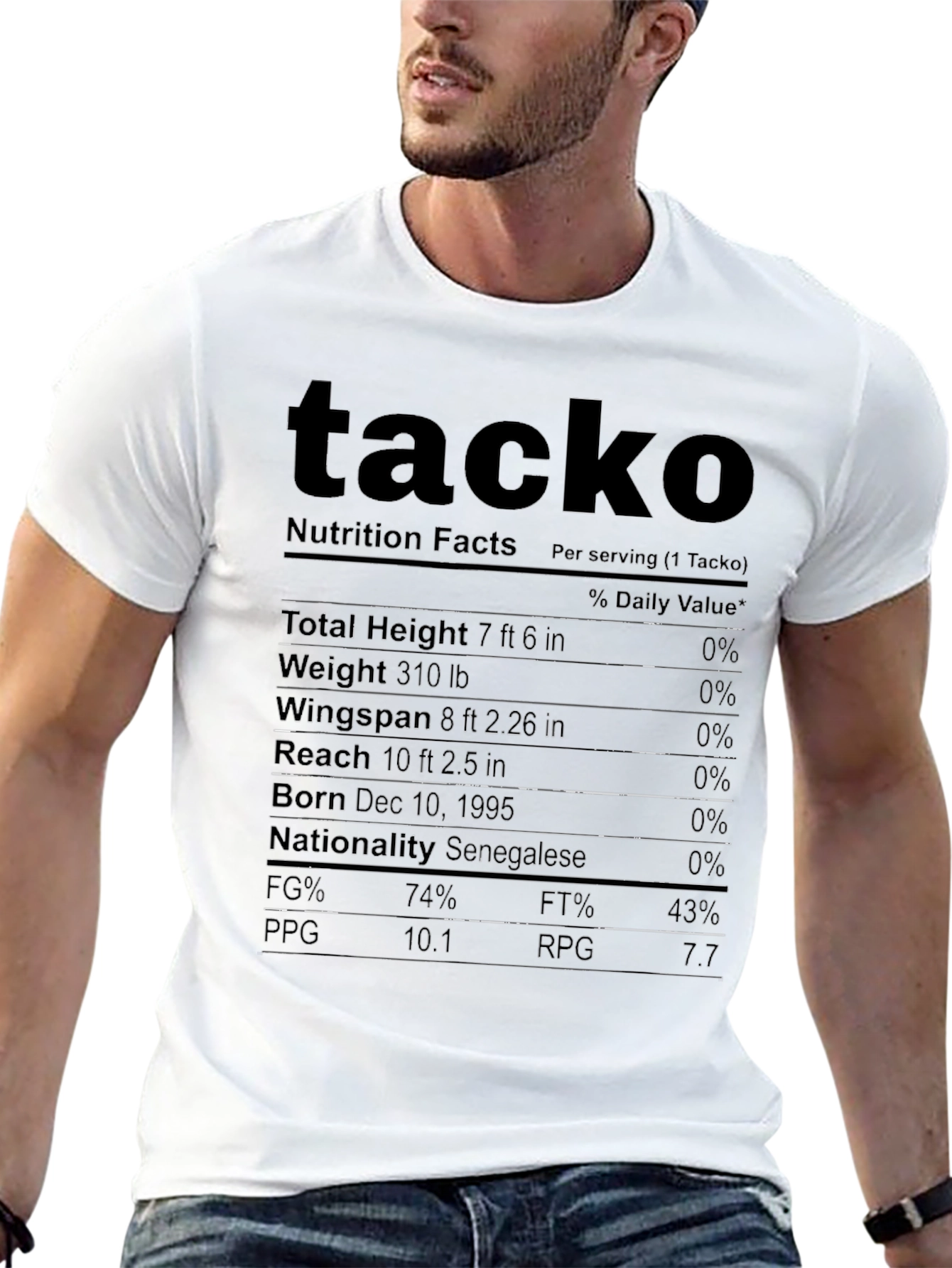 Tacko Fall Nutrition Facts T-Shirt