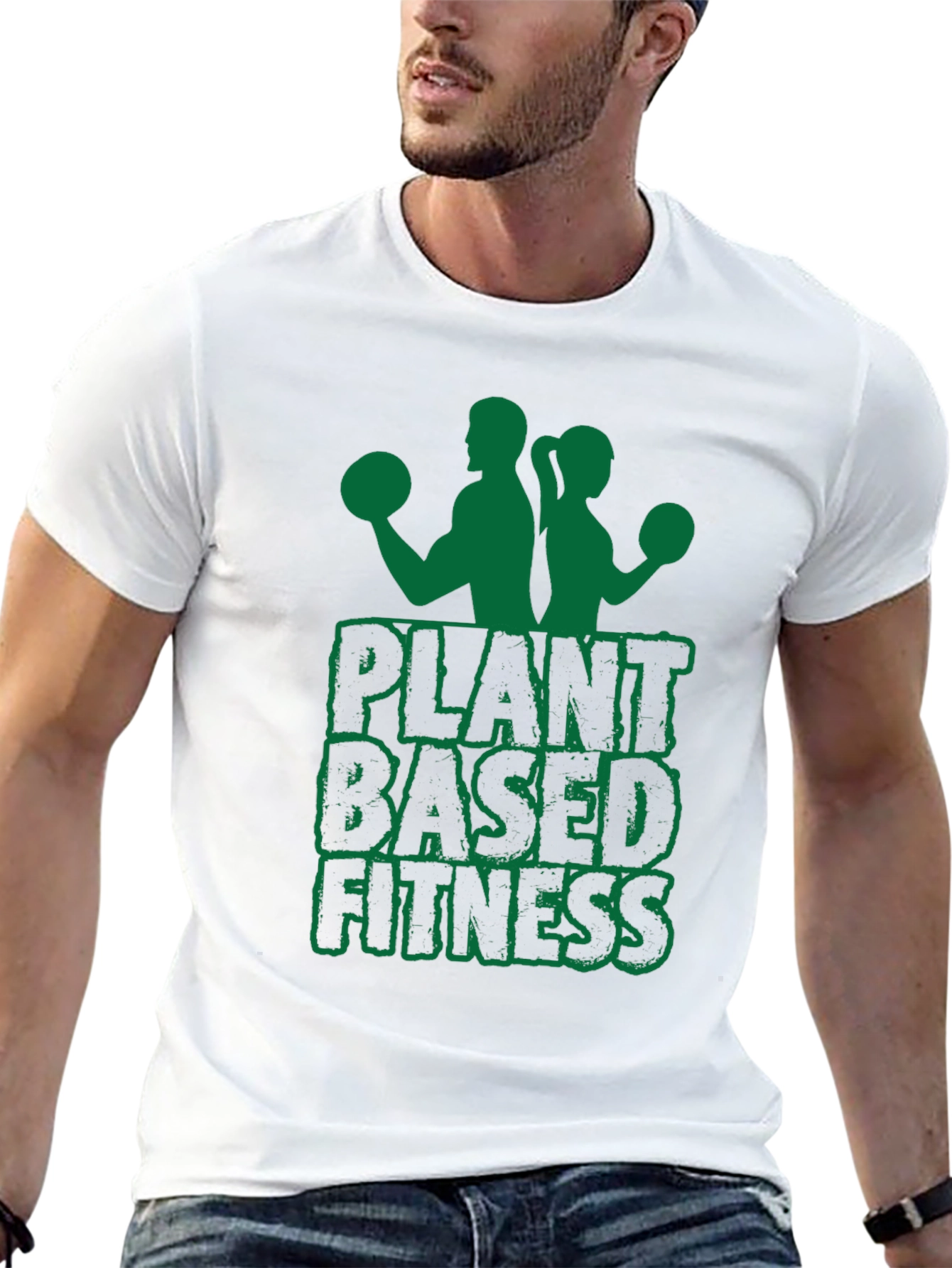 Plant Based Fitness Graphic Tee - Black