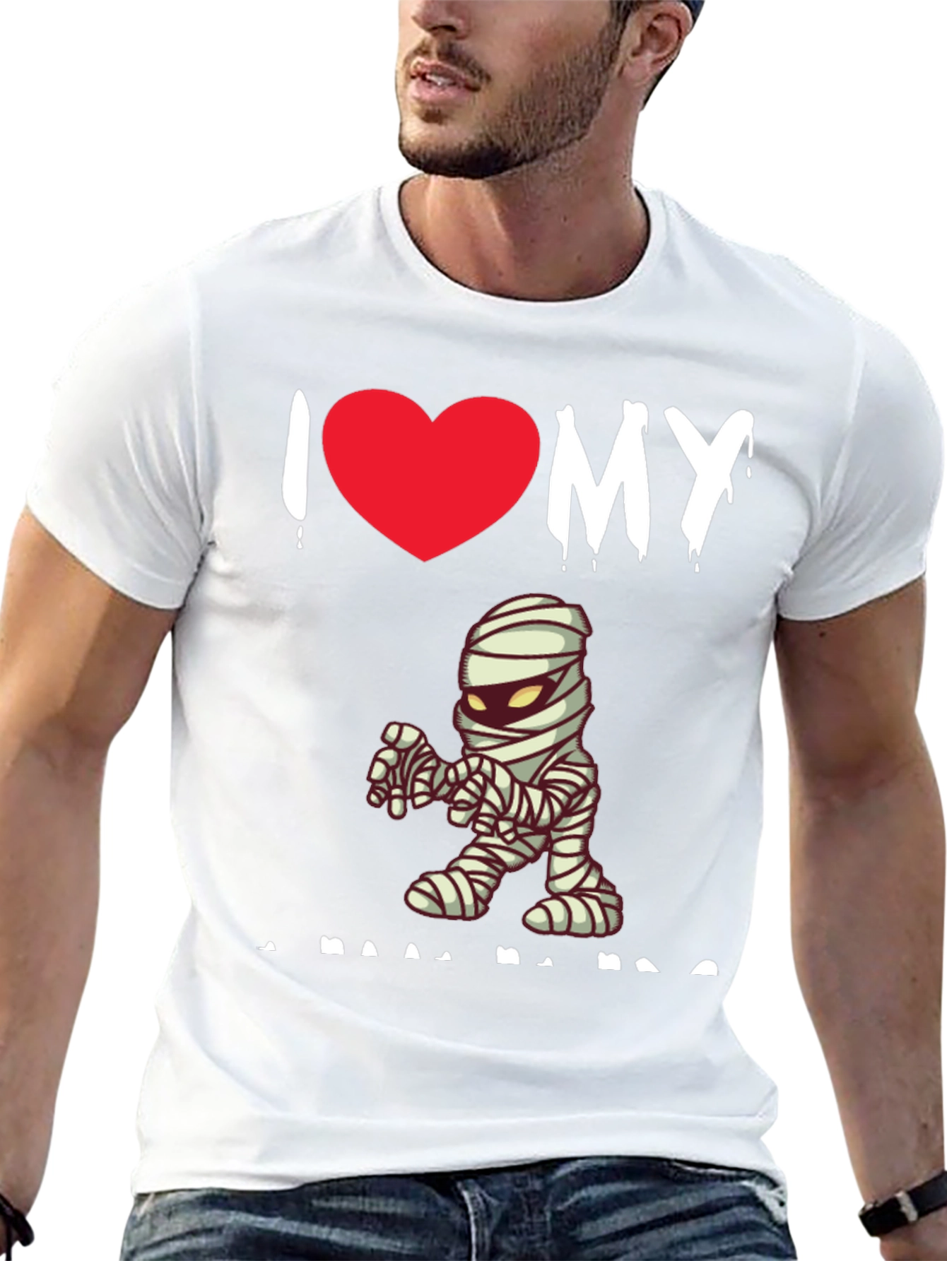I Heart My Mummy Graphic Tee - Halloween Apparel