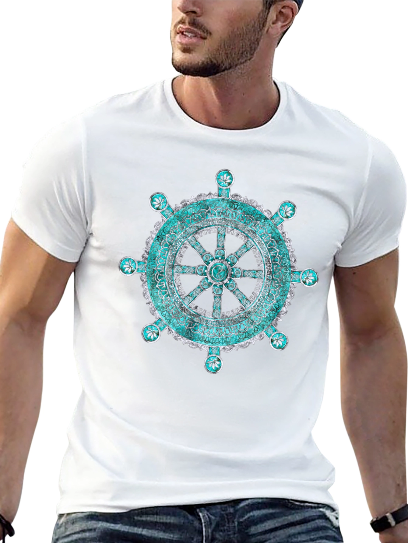 Mandala Wheel Graphic T-Shirt